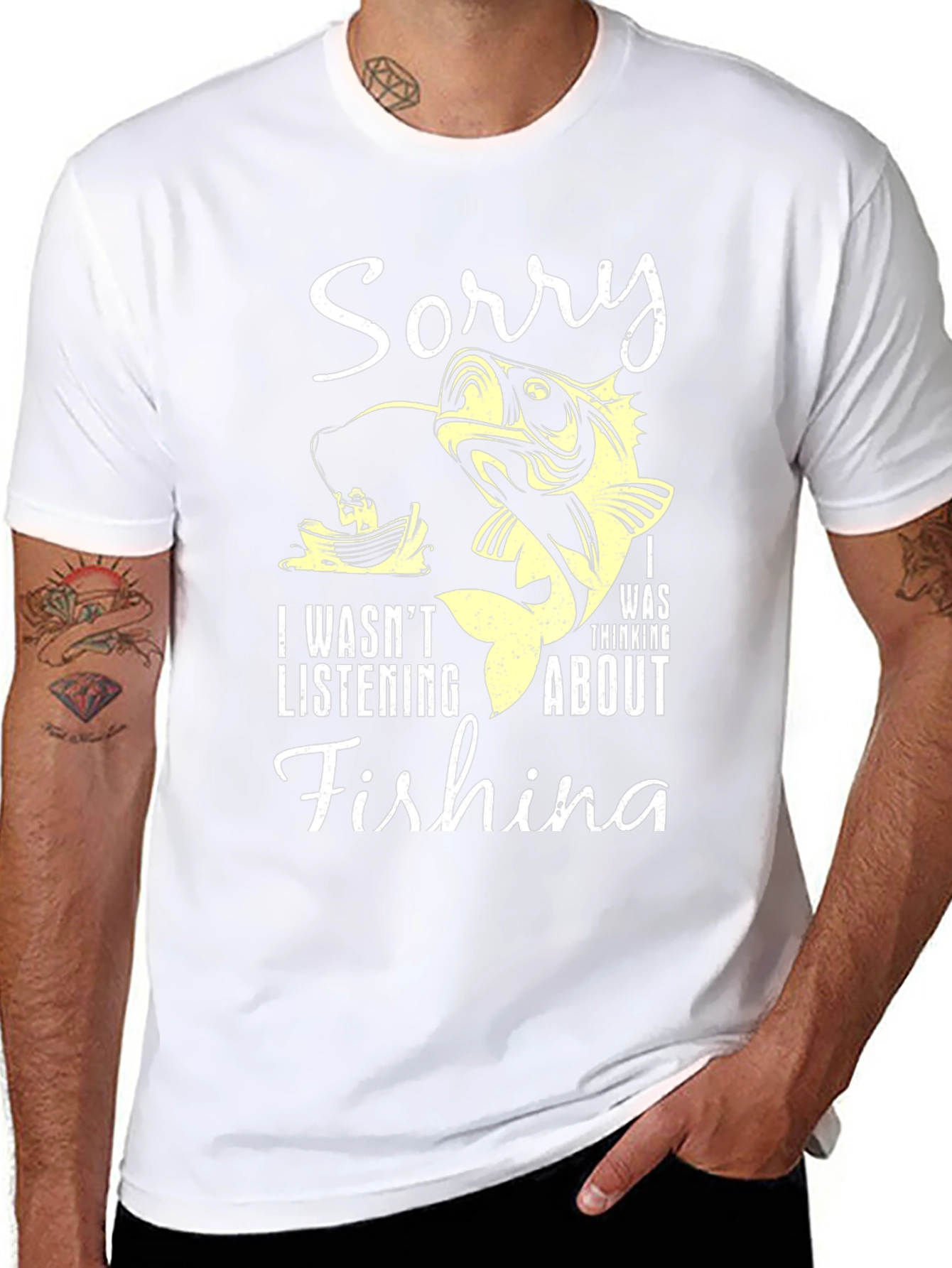Camiseta Hombre Pesca: Sorry Pensando en Pescar