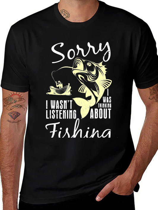 Camiseta Hombre Pesca: Sorry Pensando en Pescar