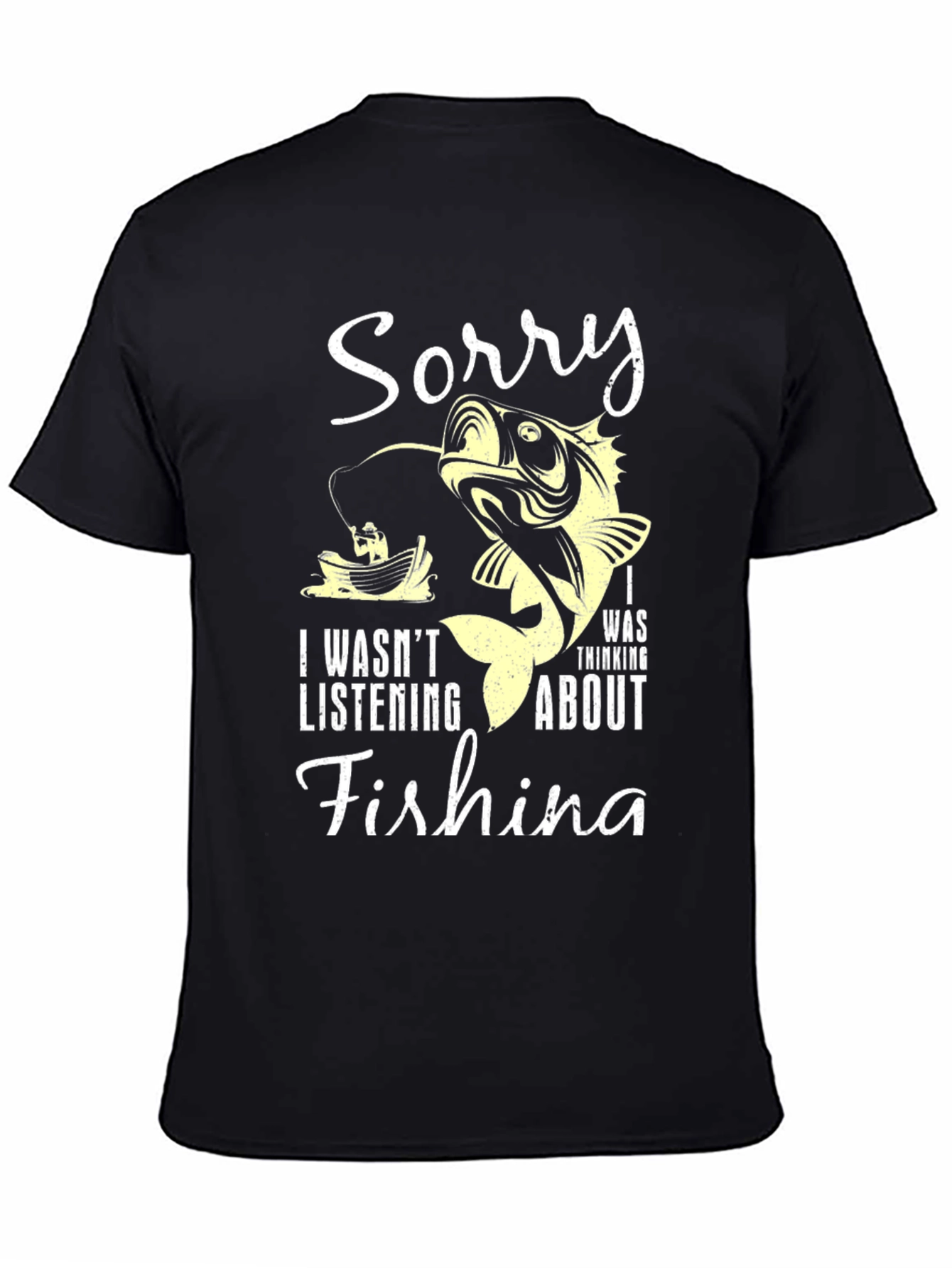 Camiseta Hombre Pesca: Sorry Pensando en Pescar