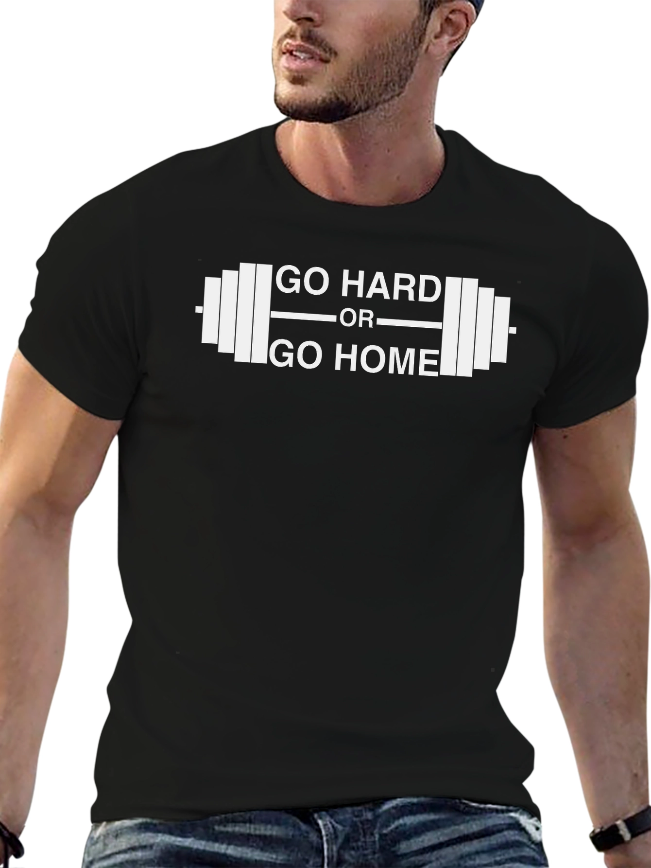 Camiseta Negra Gym Go Hard or Go Home