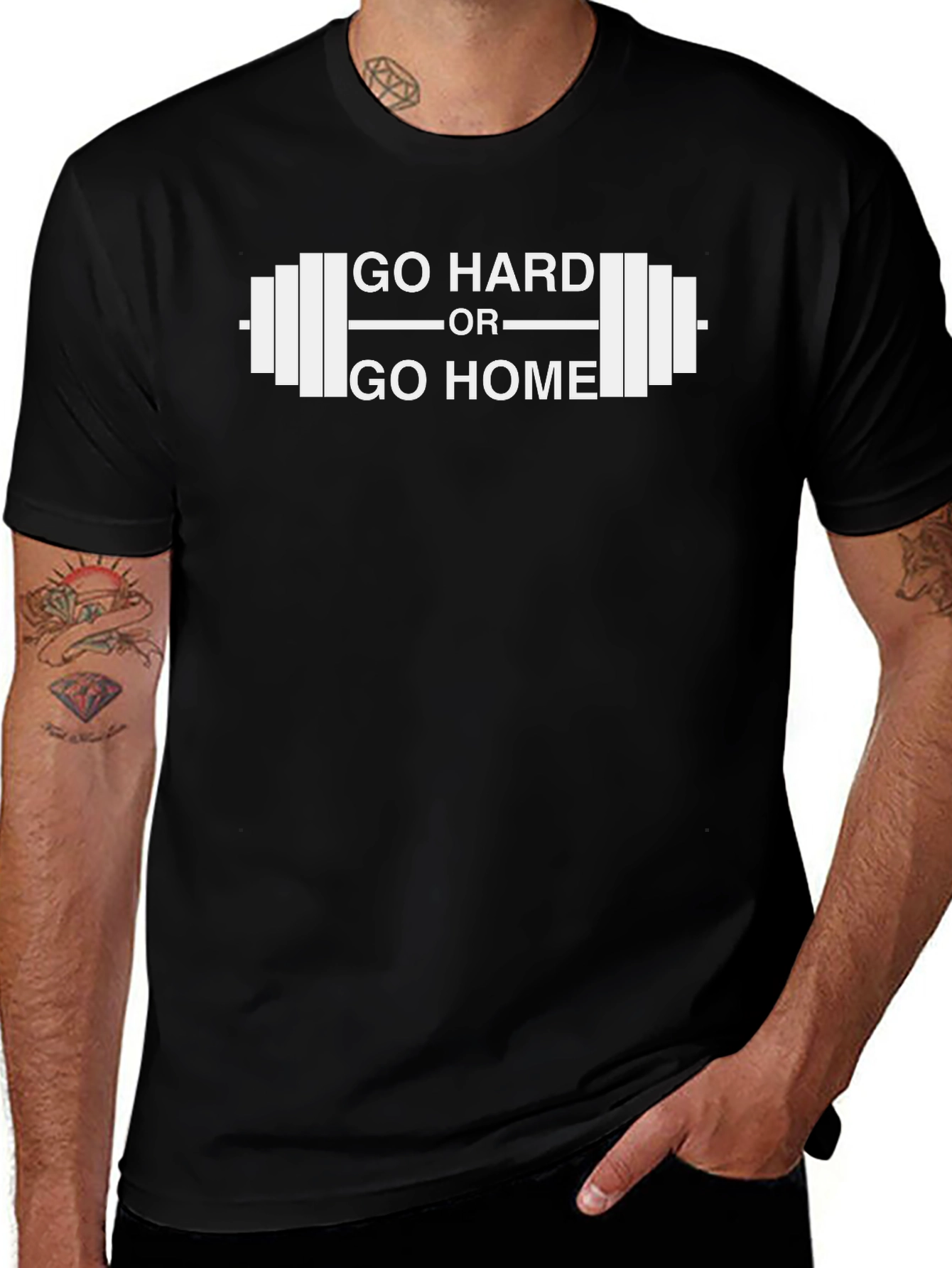 Camiseta Negra Gym Go Hard or Go Home