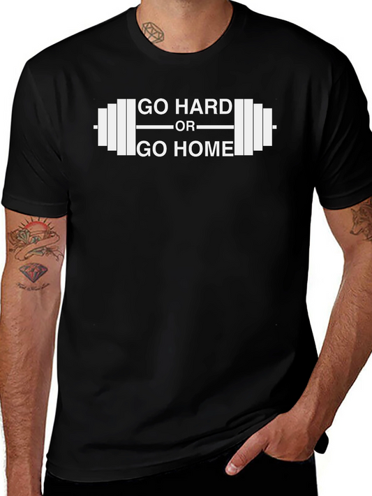 Camiseta Negra Gym Go Hard or Go Home