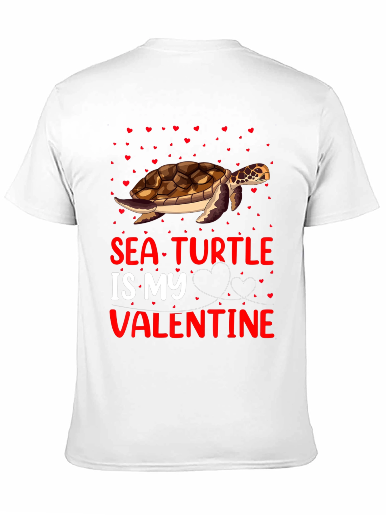 Camiseta Tortuga Marina Mi Valentín Negra
