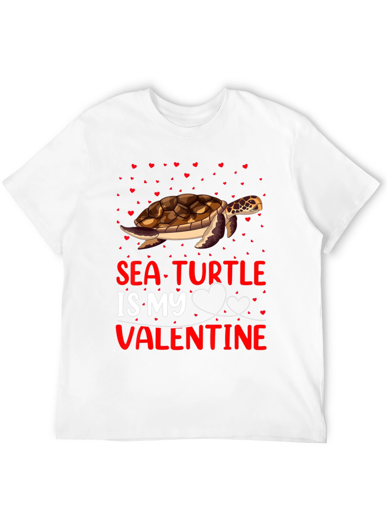 Camiseta Tortuga Marina Mi Valentín Negra