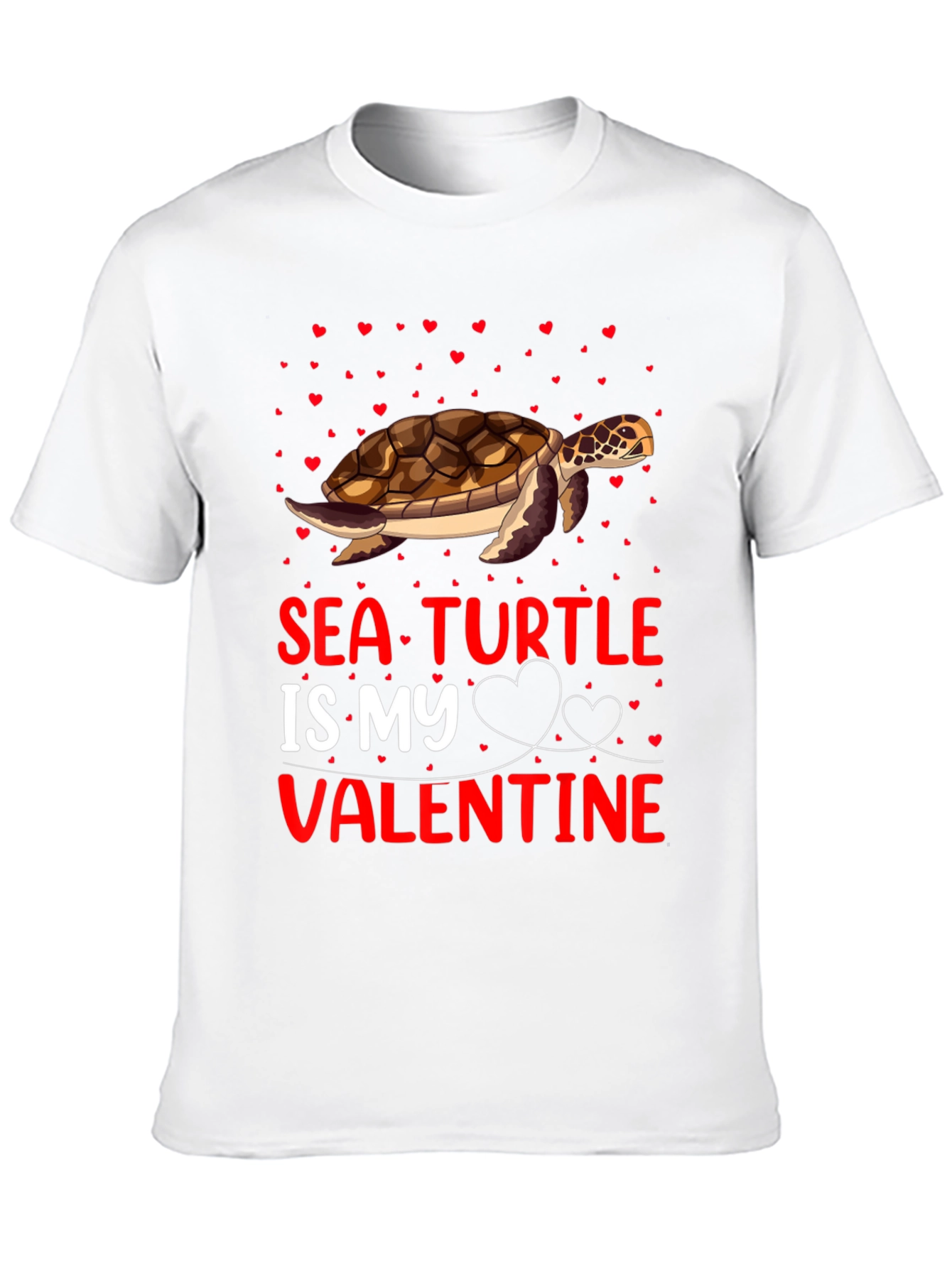 Camiseta Tortuga Marina Mi Valentín Negra