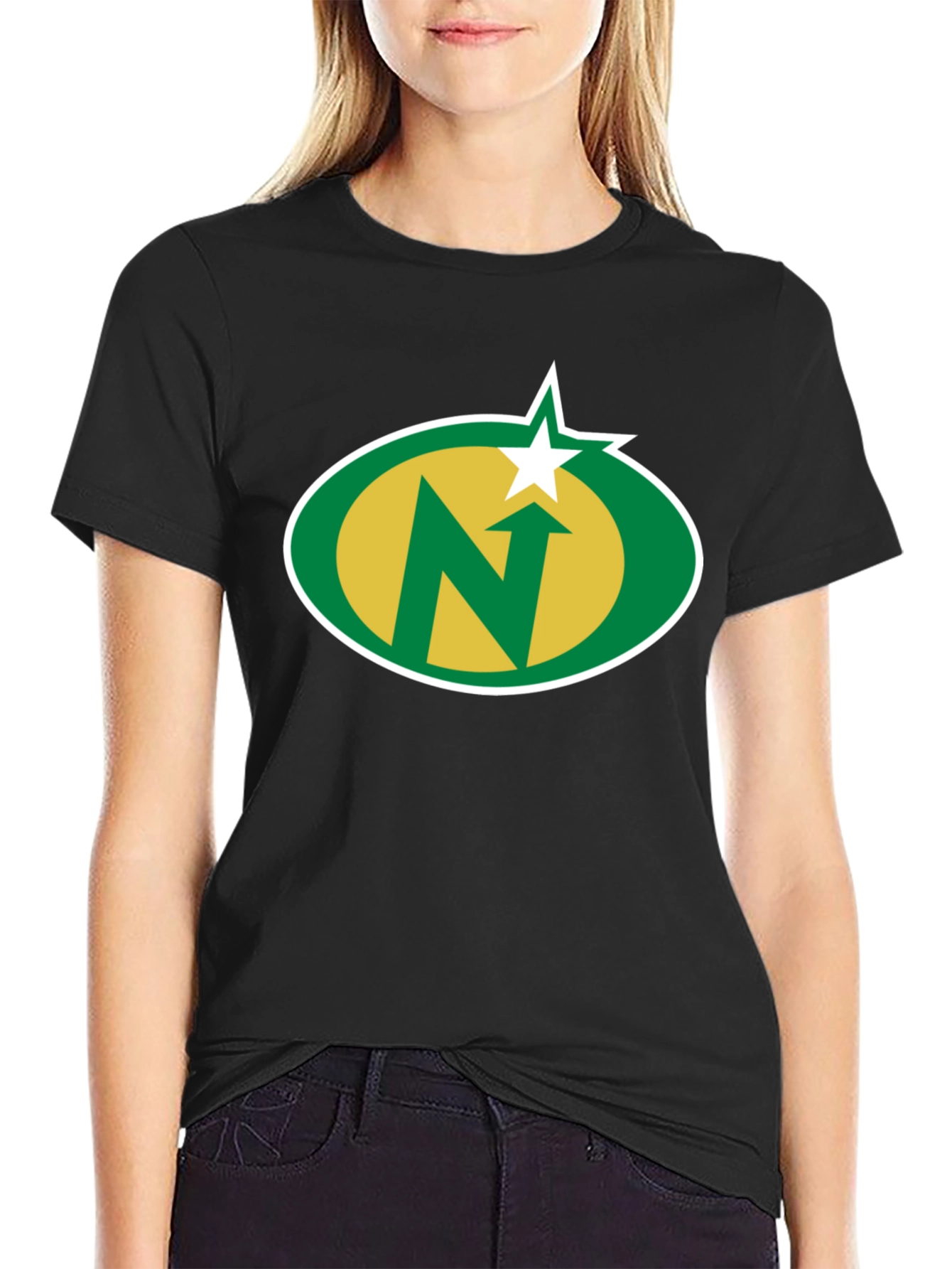 Camiseta Negra con Logo N Estrella