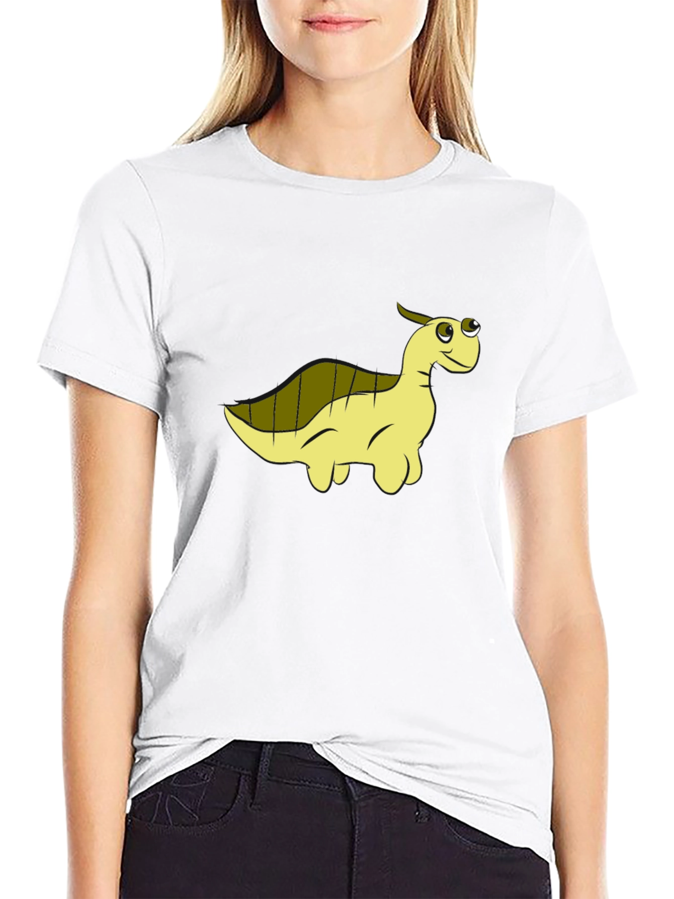 Camiseta Negra con Diseño de Dinosaurio