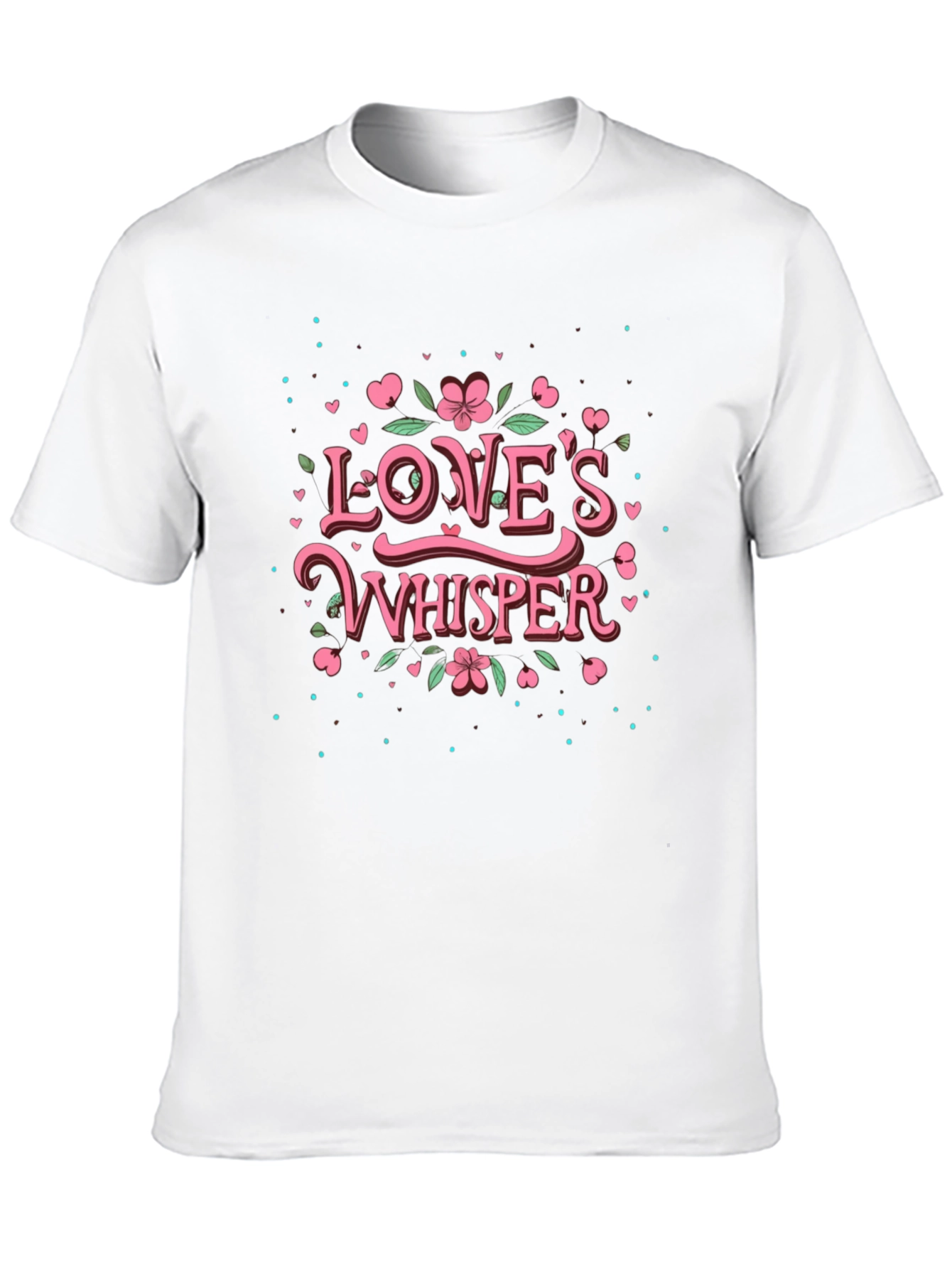 Camiseta Negra Loves Whisper Floral Romántica