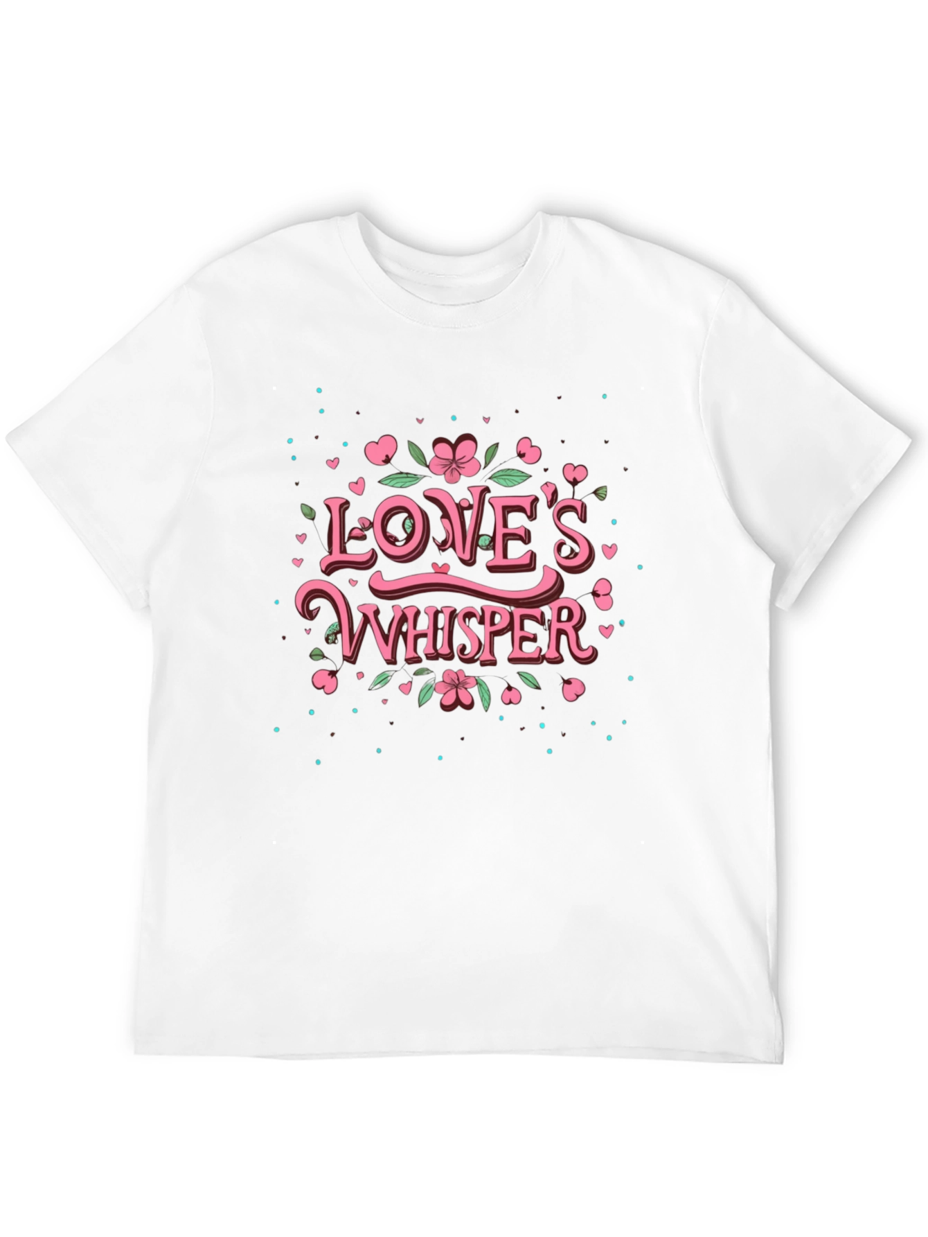 Camiseta Negra Loves Whisper Floral Romántica