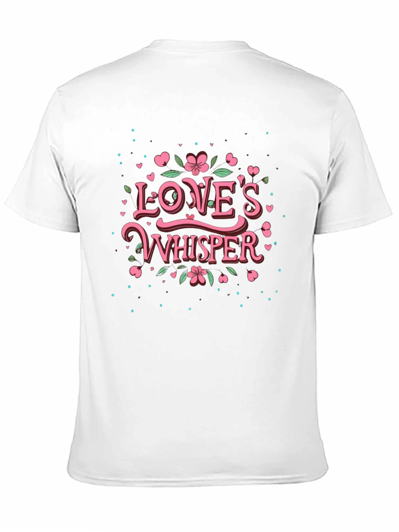 Camiseta Negra Loves Whisper Floral Romántica