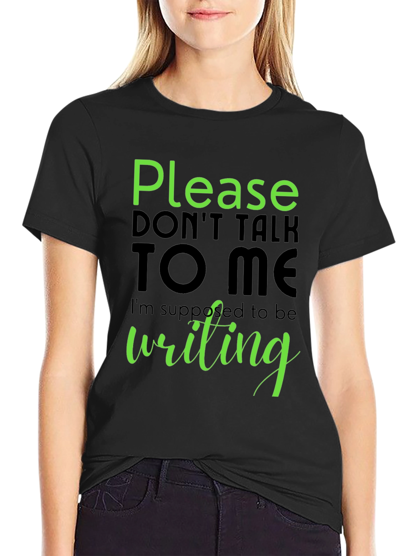 Camiseta Negra: ¡Por Favor No Me Hables!