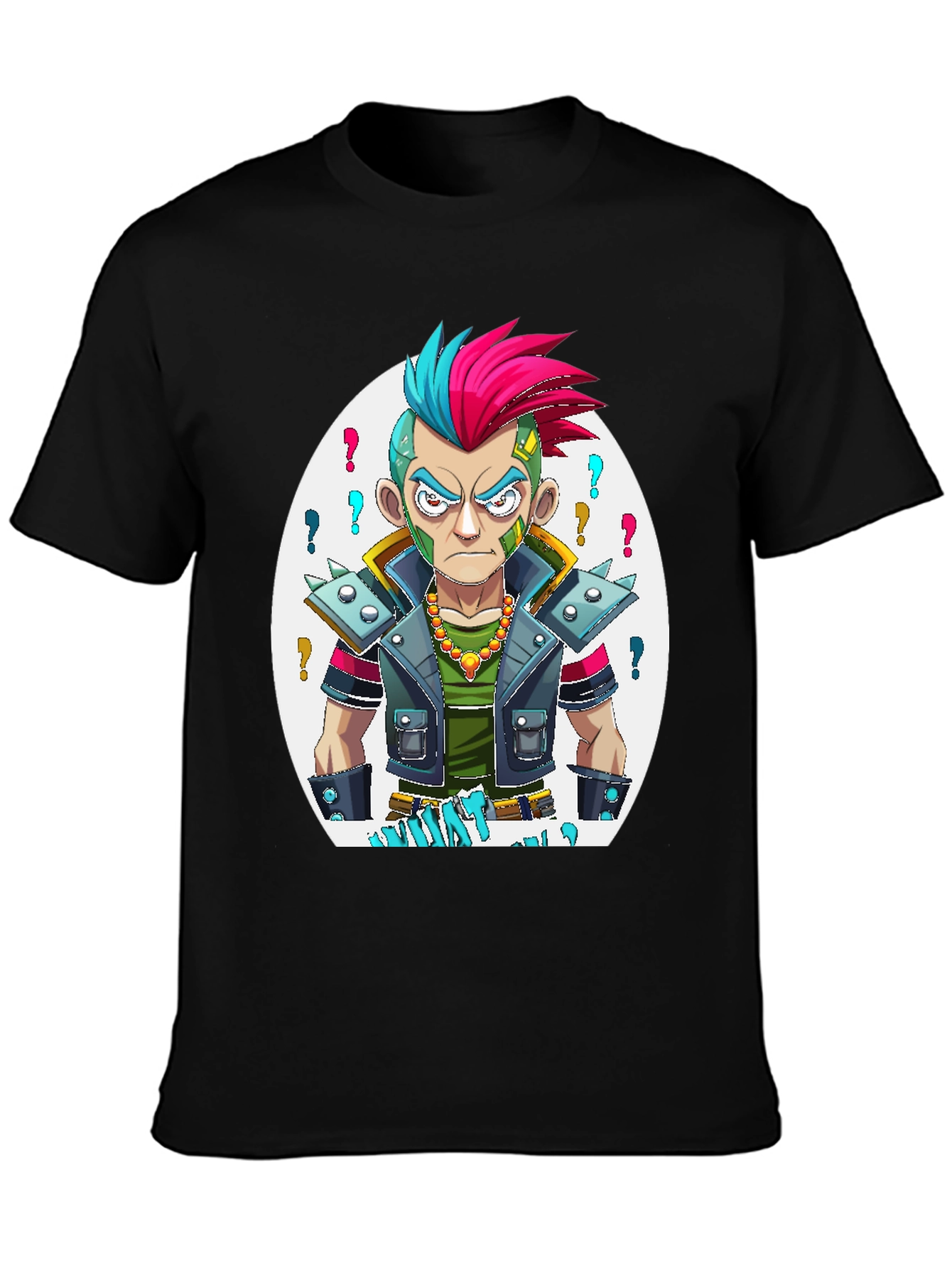 Camiseta Negra Estampada - Estilo Punk Urbano