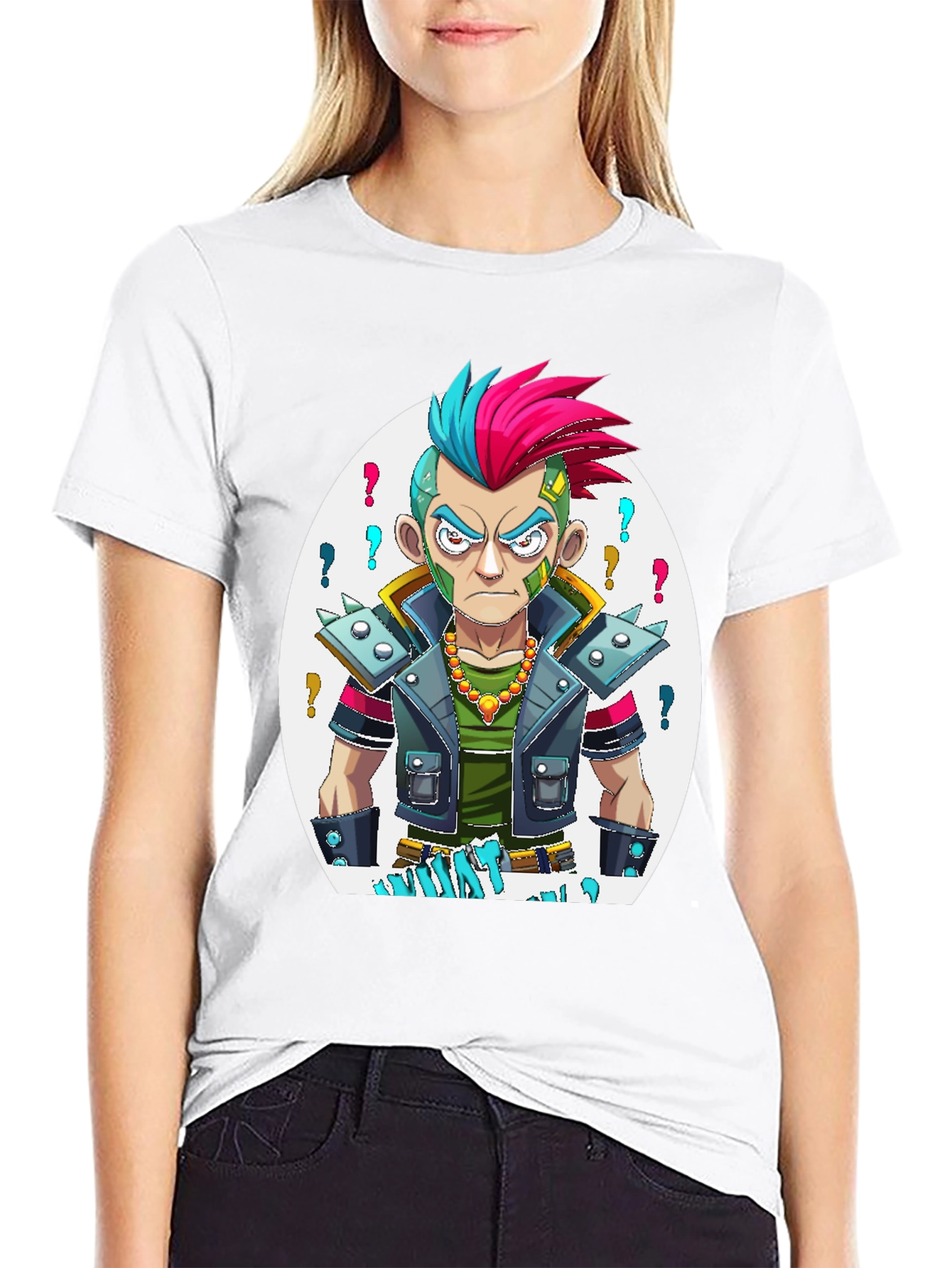 Camiseta Negra Estampada - Estilo Punk Urbano