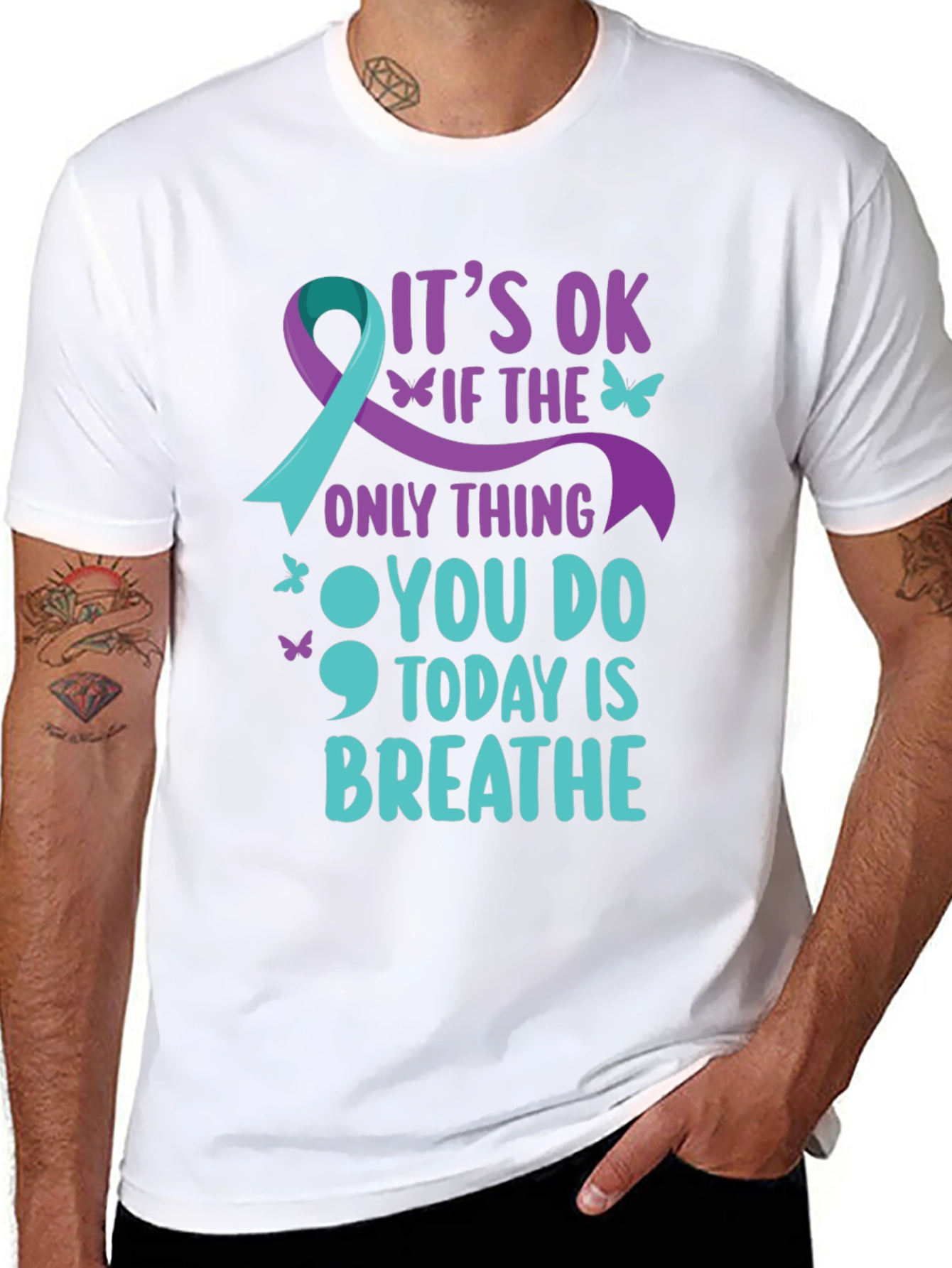 Camiseta con Mensaje de Conciencia sobre Salud Mental