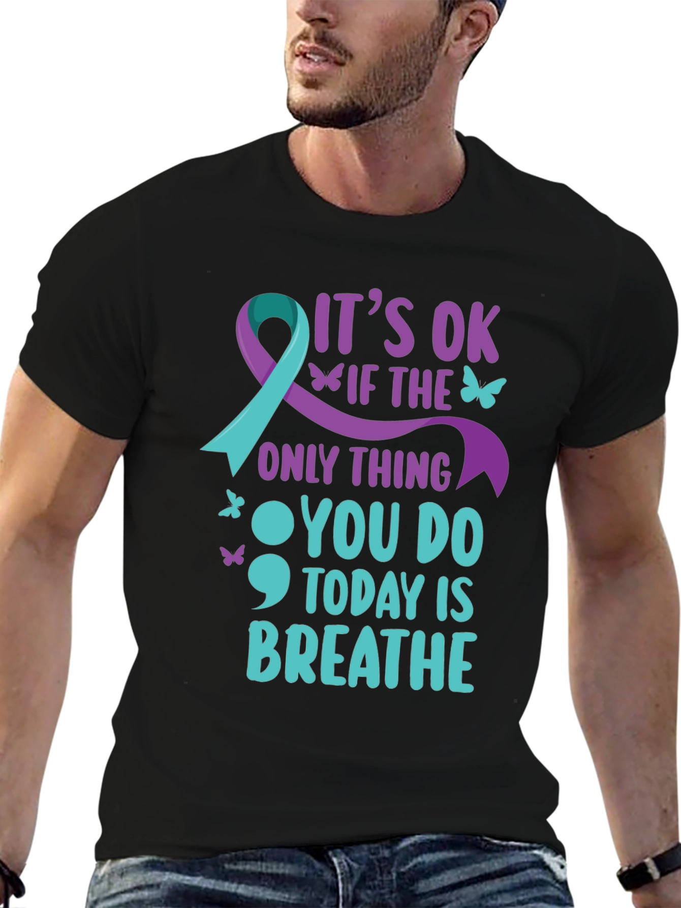 Camiseta con Mensaje de Conciencia sobre Salud Mental