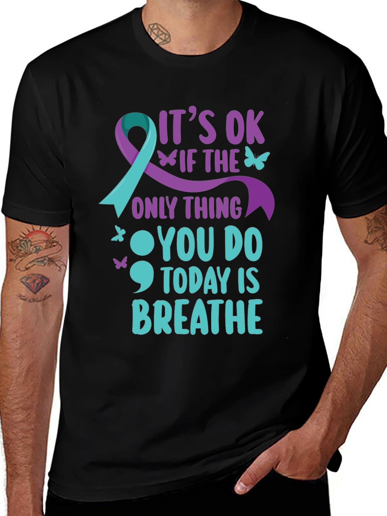 Camiseta con Mensaje de Conciencia sobre Salud Mental