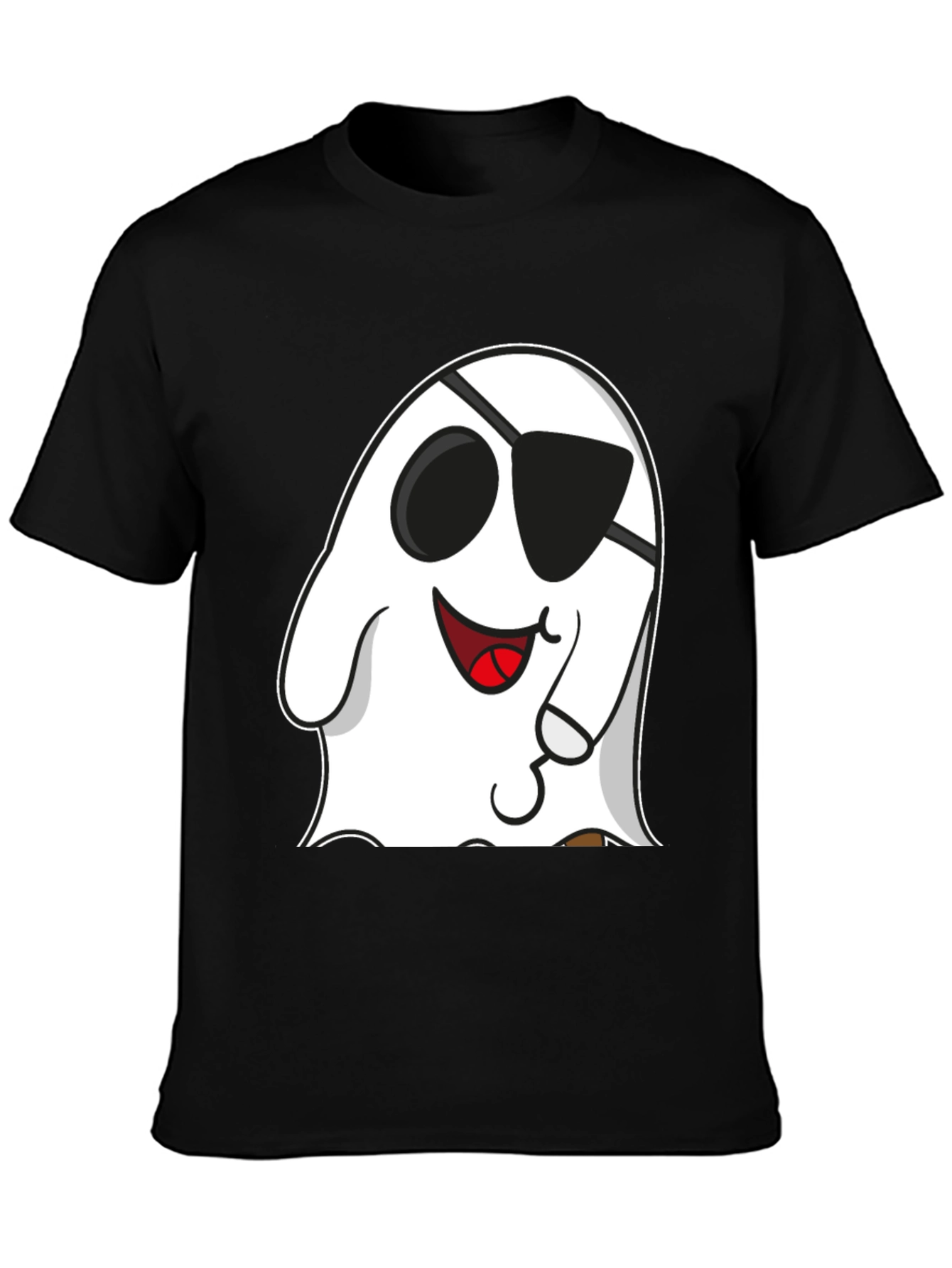 Camiseta Negra con Fantasma Pirata