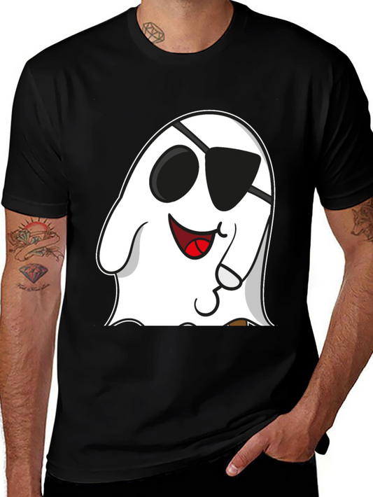 Camiseta Negra con Fantasma Pirata