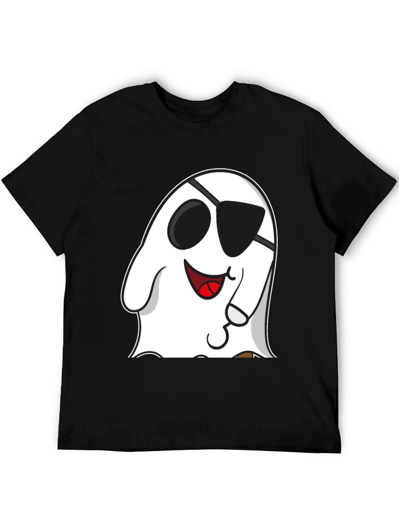 Camiseta Negra con Fantasma Pirata