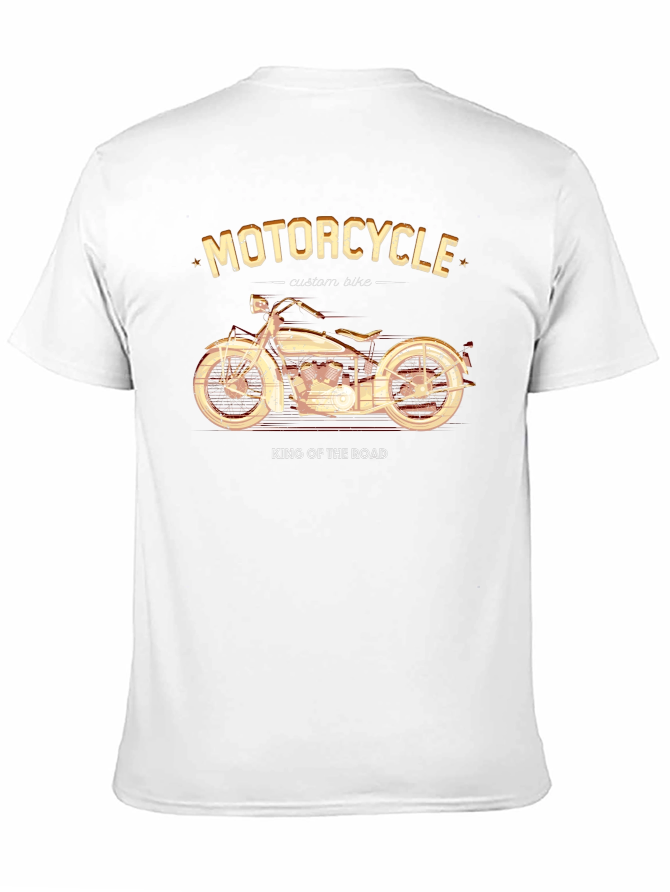 Camiseta Negra Motocicleta Custom Bike King of the Road