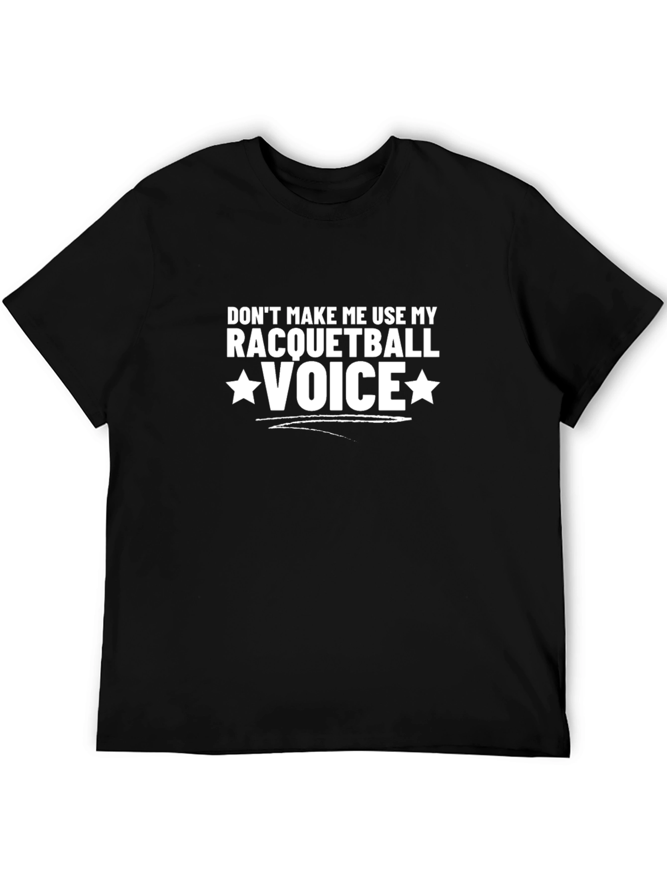 Camiseta Negra Voz de Raquetbol