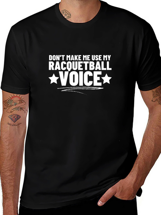 Camiseta Negra Voz de Raquetbol