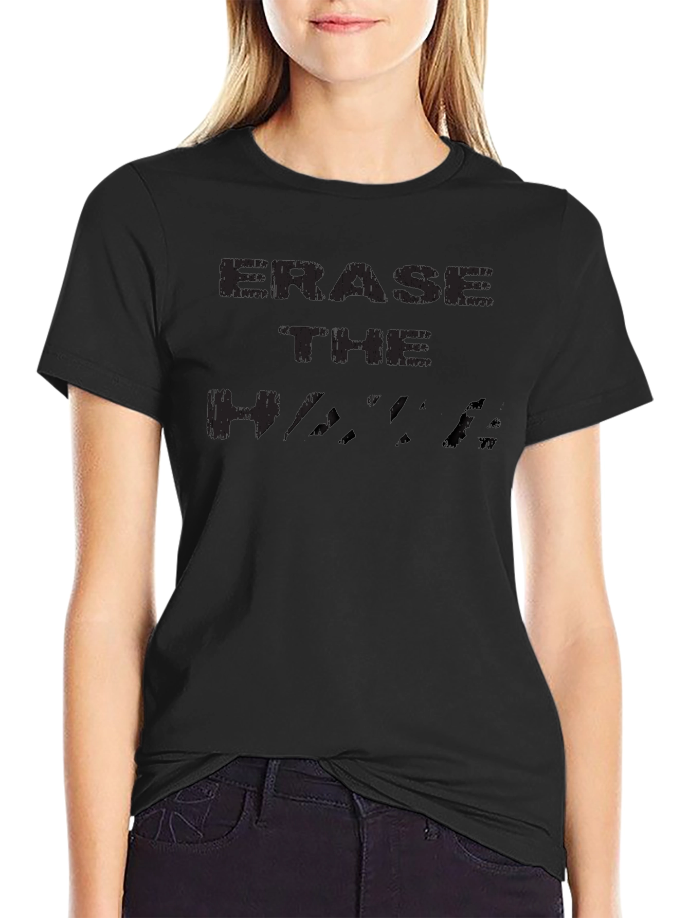Camiseta Negra Hombre Erase The Hype Casual