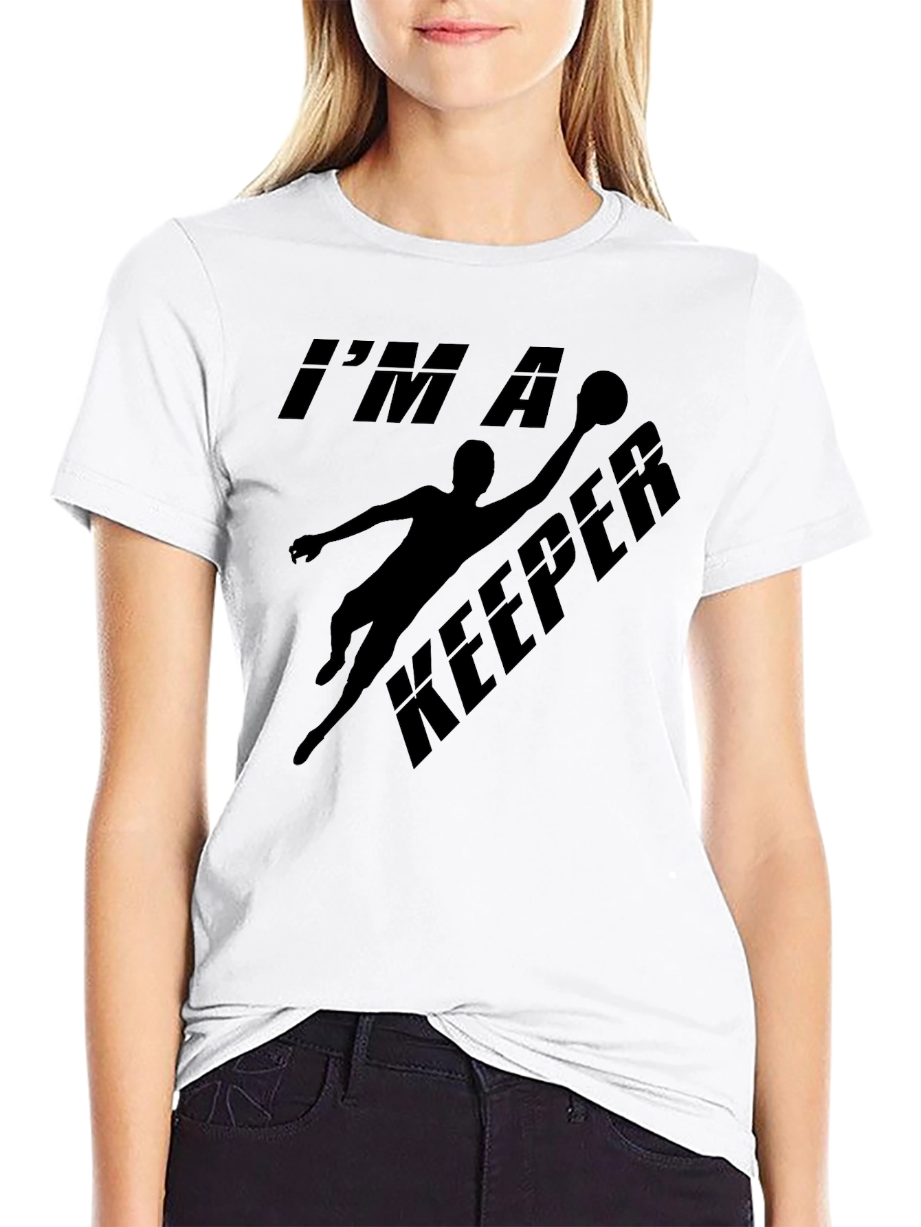 Camiseta Negra Soy un Keeper para Portero