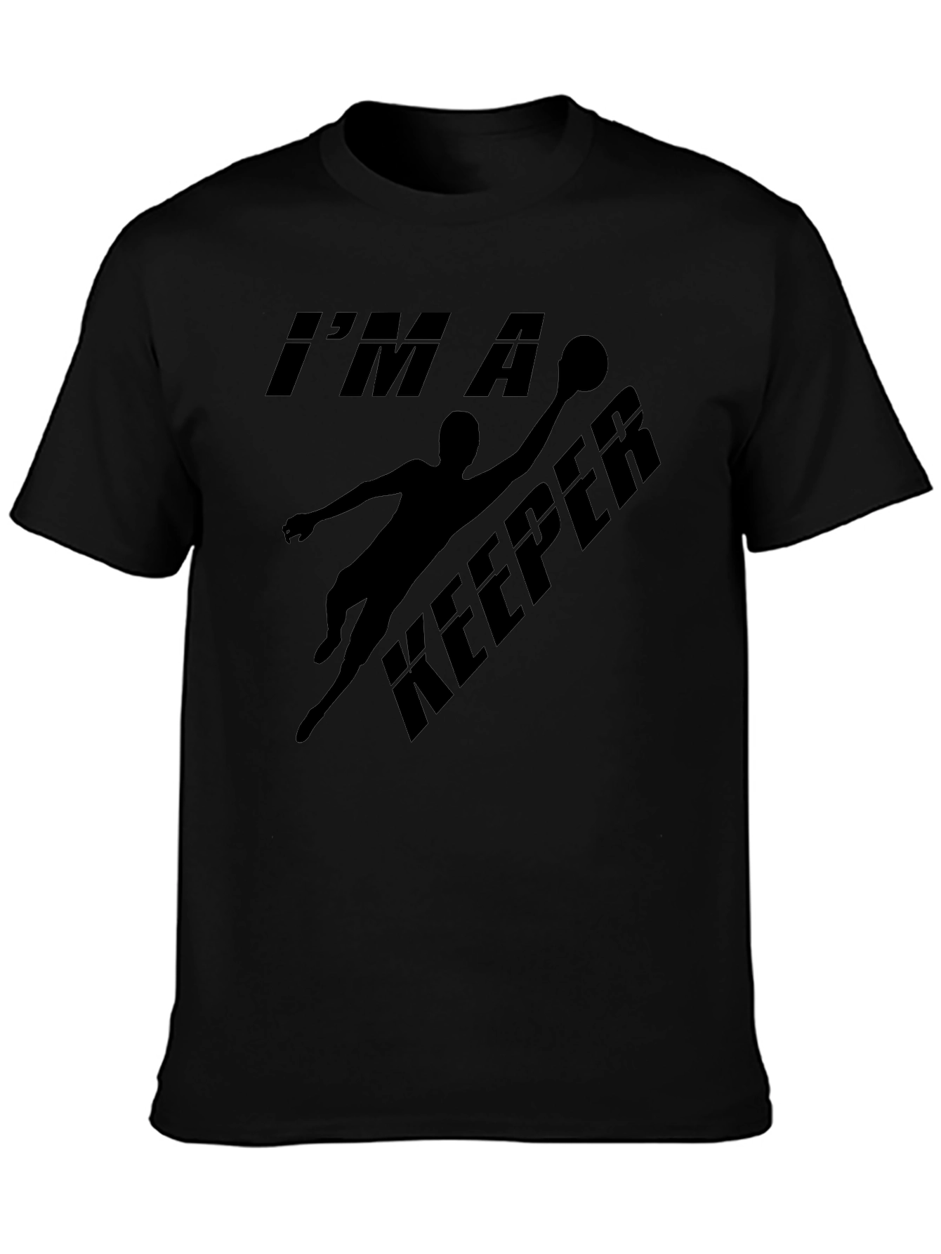 Camiseta Negra Soy un Keeper para Portero