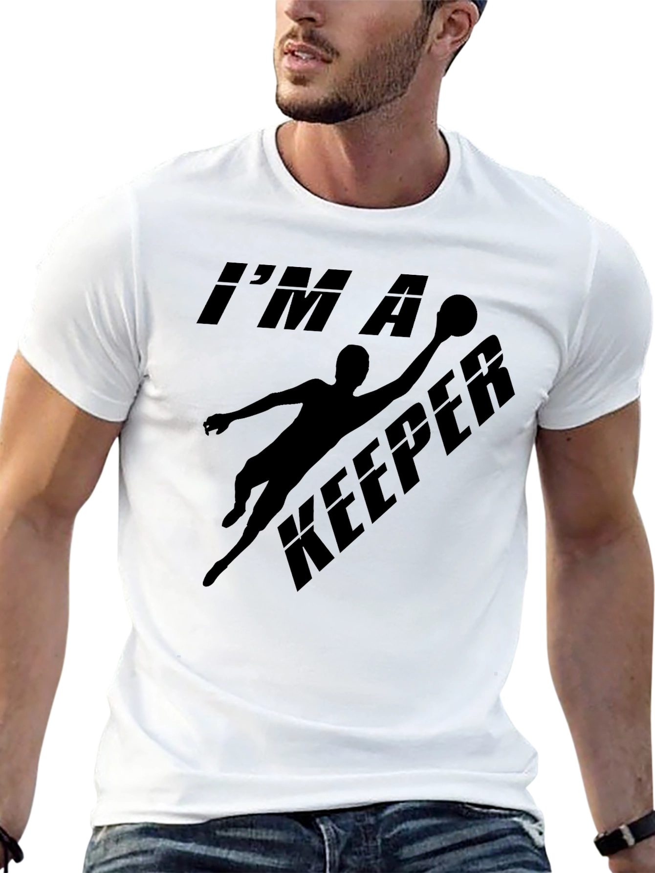 Camiseta Negra Soy un Keeper para Portero