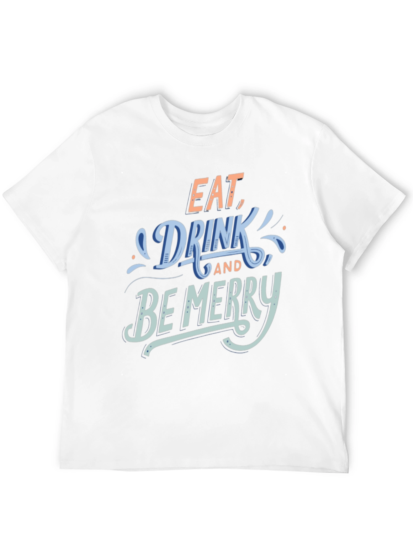 Camiseta Negra: Eat Drink and Be Merry