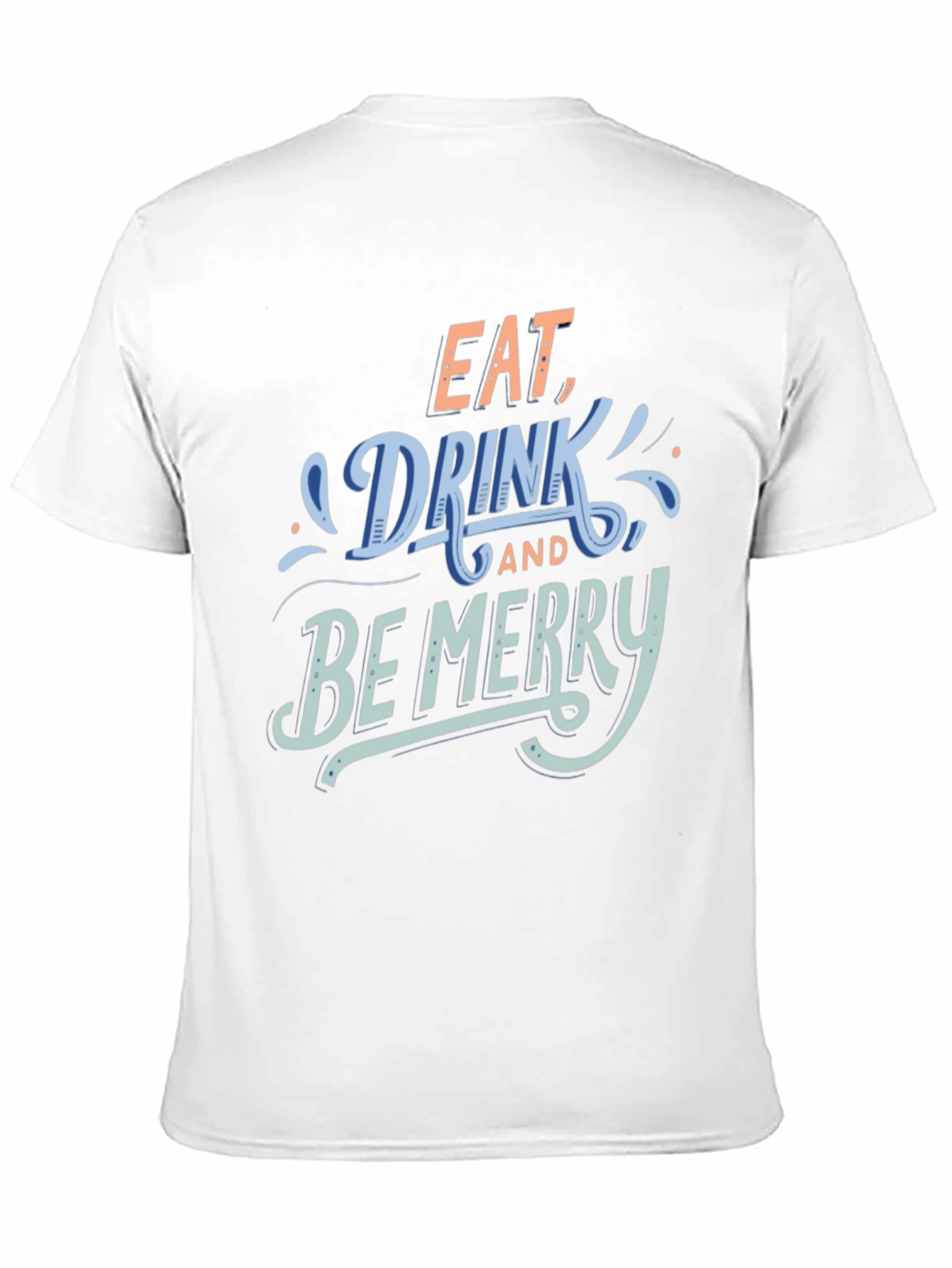 Camiseta Negra: Eat Drink and Be Merry