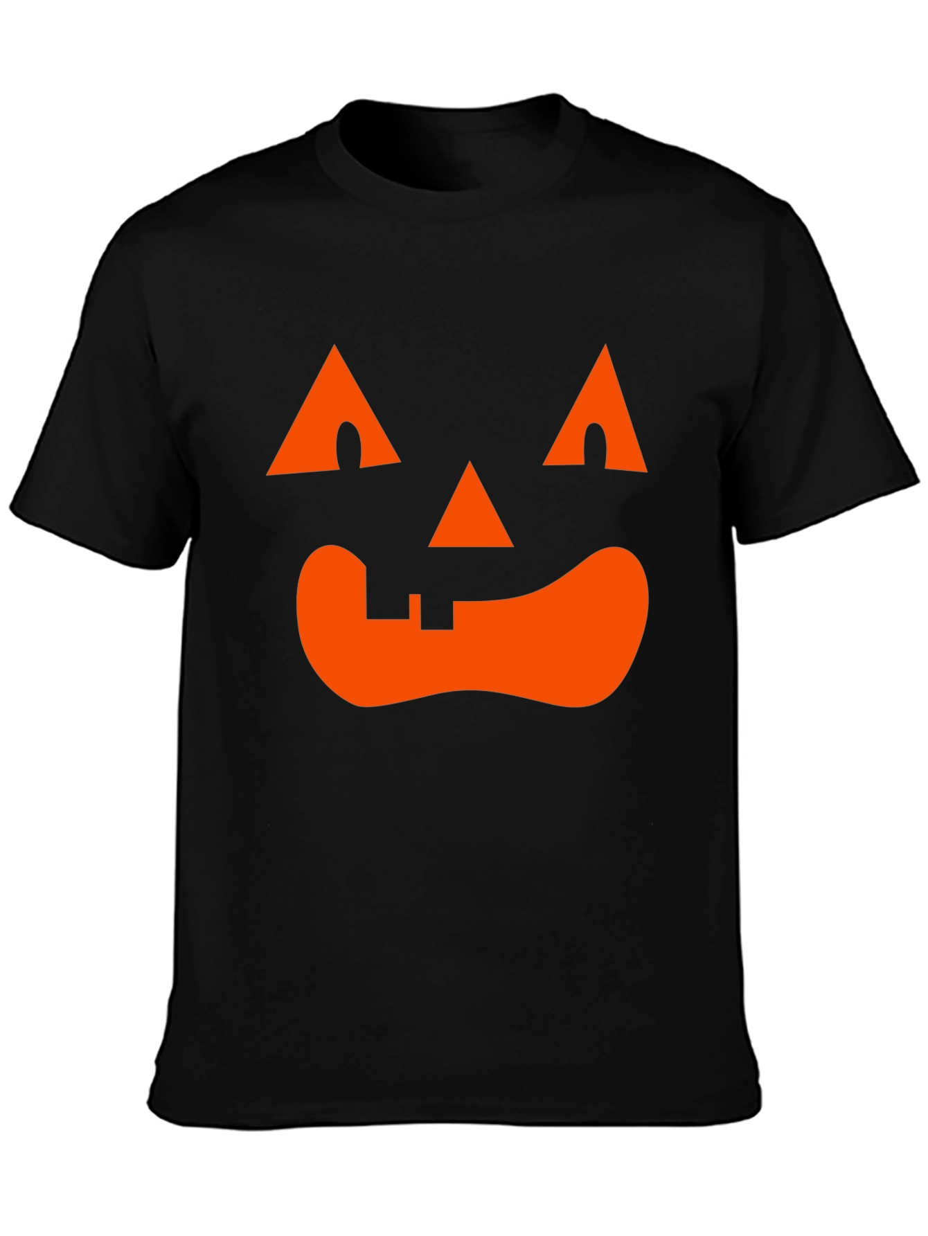 Camiseta Halloween Cara Calabaza Naranja