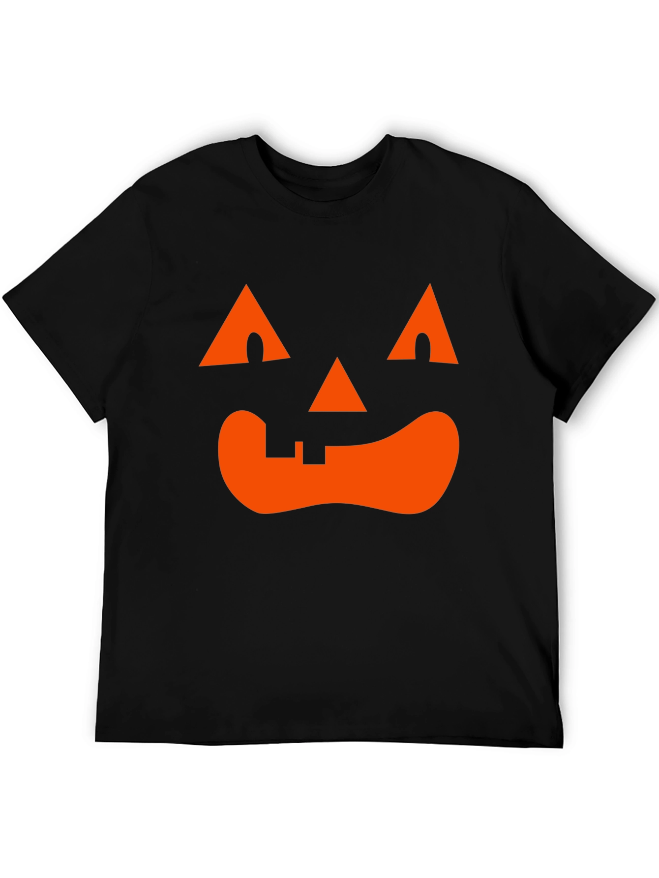 Camiseta Halloween Cara Calabaza Naranja