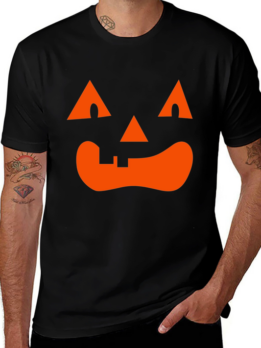 Camiseta Halloween Cara Calabaza Naranja