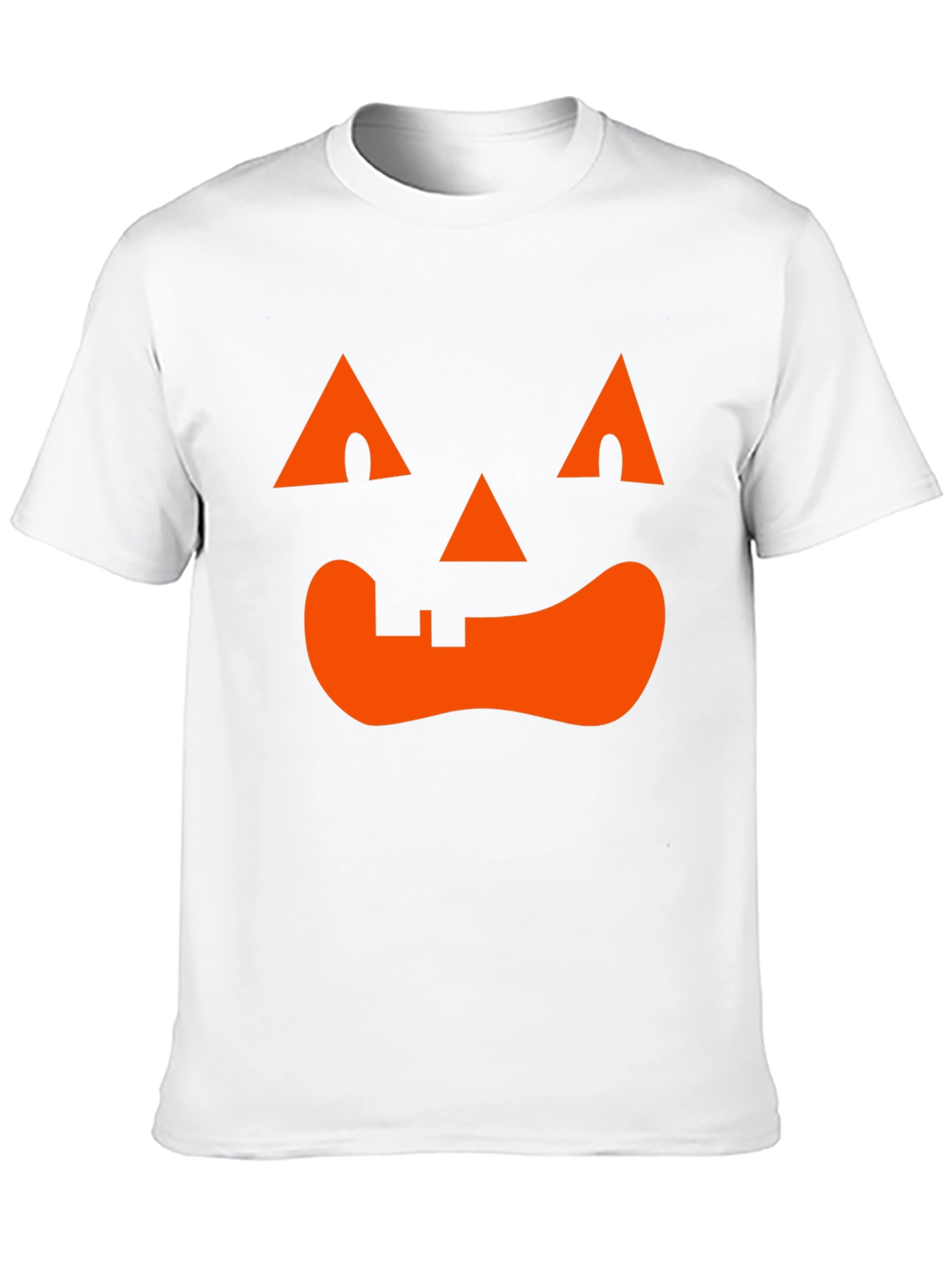 Camiseta Halloween Cara Calabaza Naranja