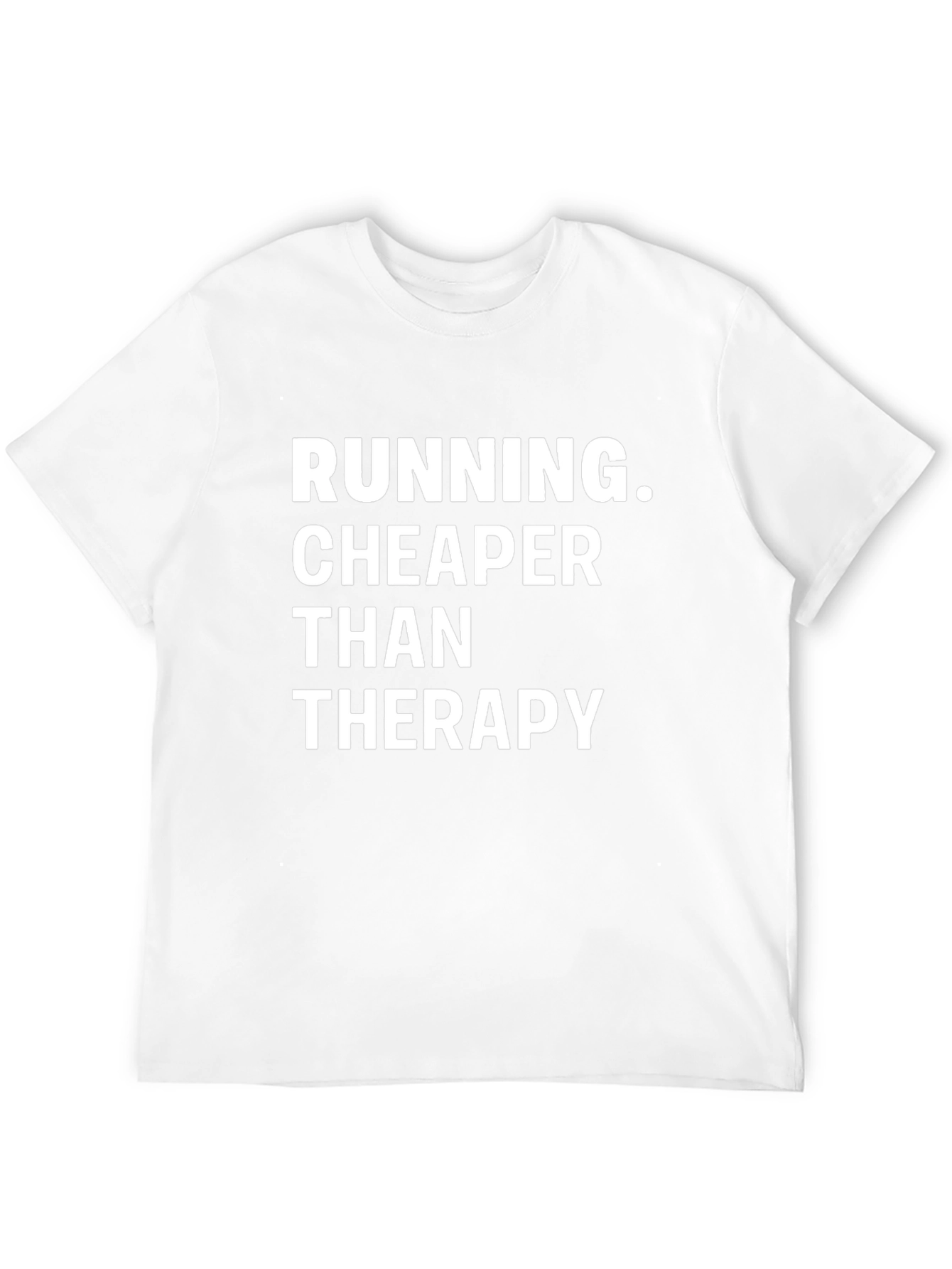Camiseta Negra: Running Cheaper Than Therapy