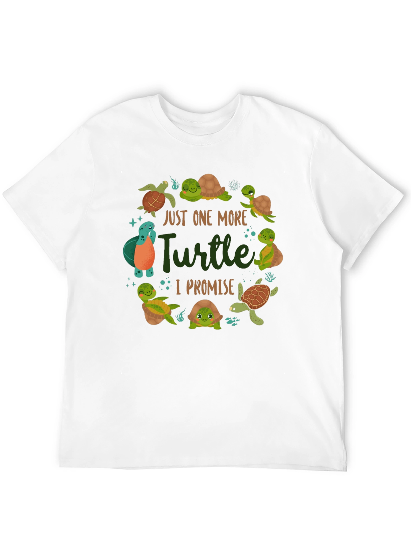 Camiseta Negra con Diseño de Tortugas