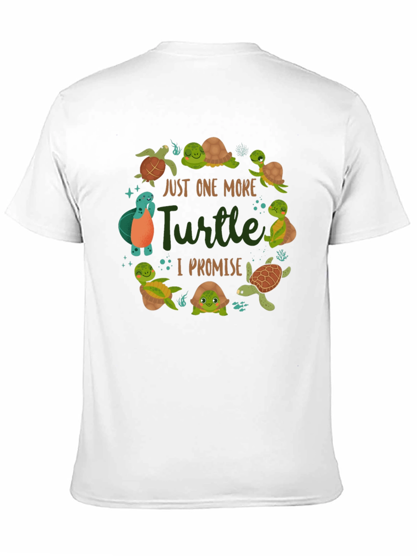 Camiseta Negra con Diseño de Tortugas