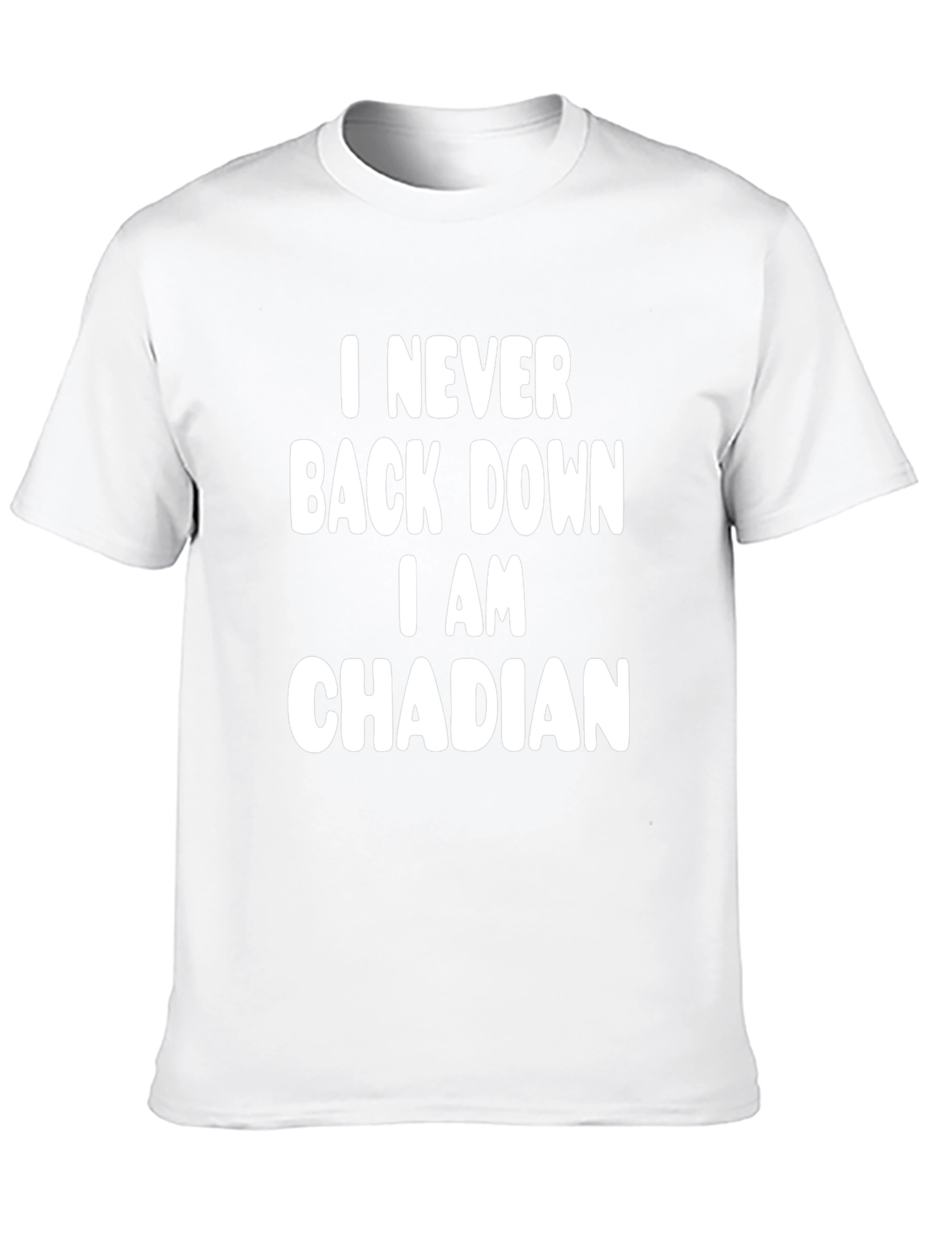 Camiseta Negra: Nunca Retrocedo Soy Chadiano