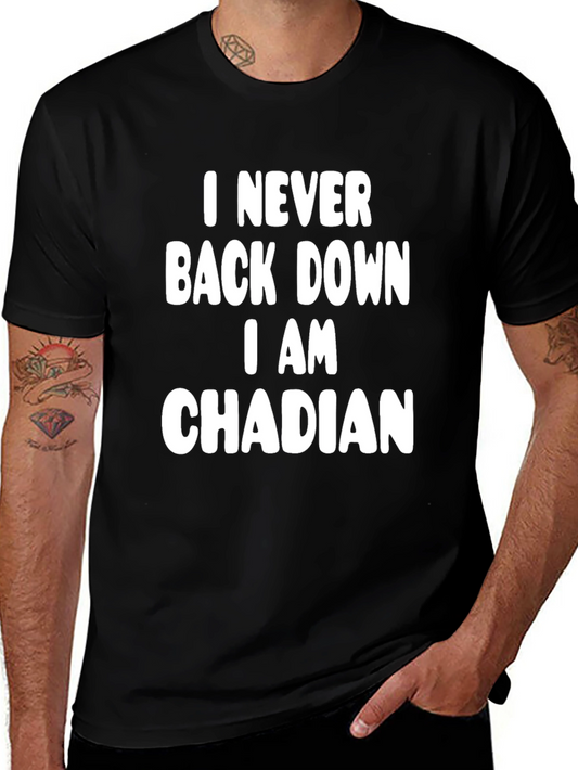 Camiseta Negra: Nunca Retrocedo Soy Chadiano