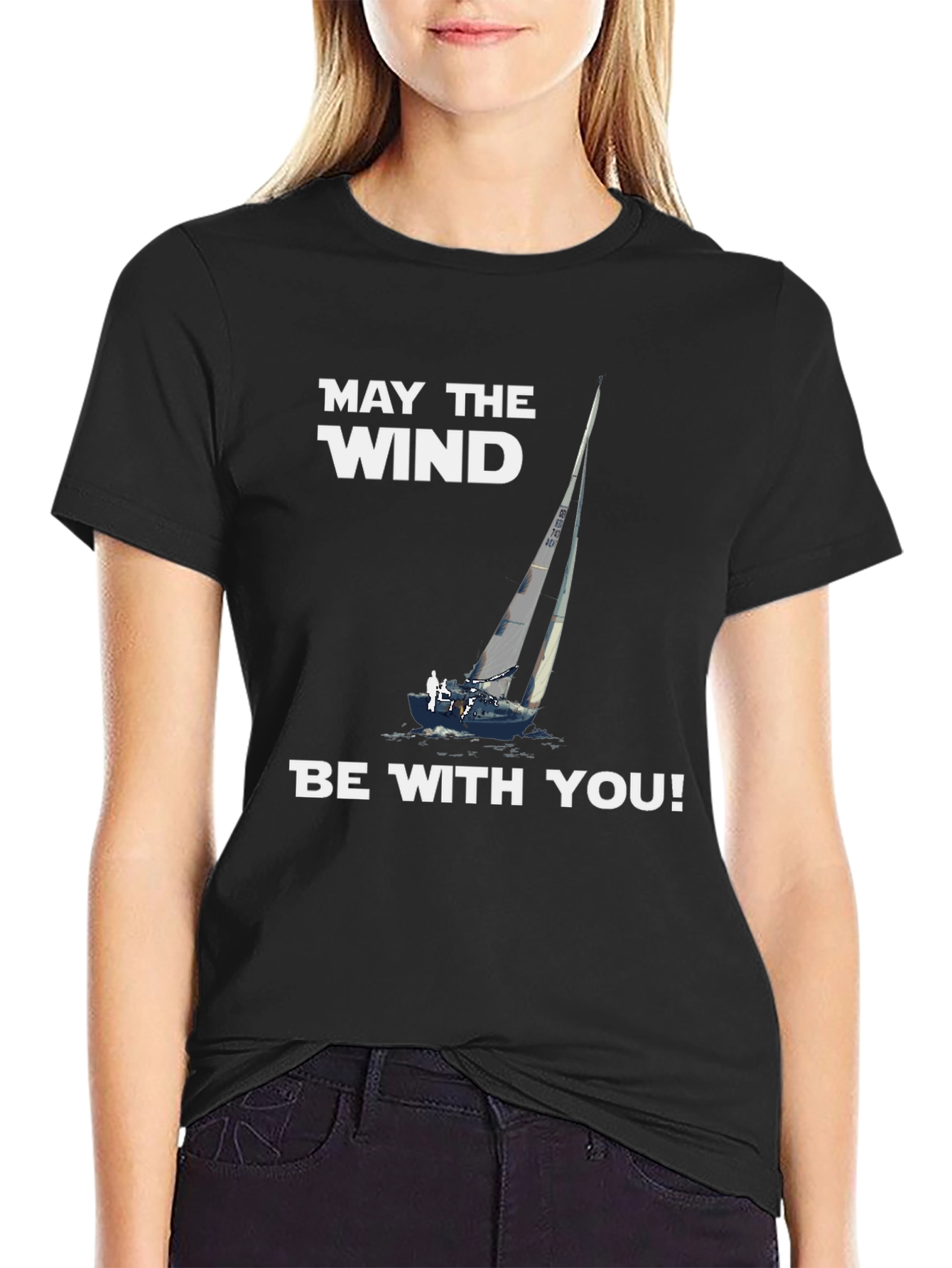 Camiseta Negra: Que el Viento te Acompañe
