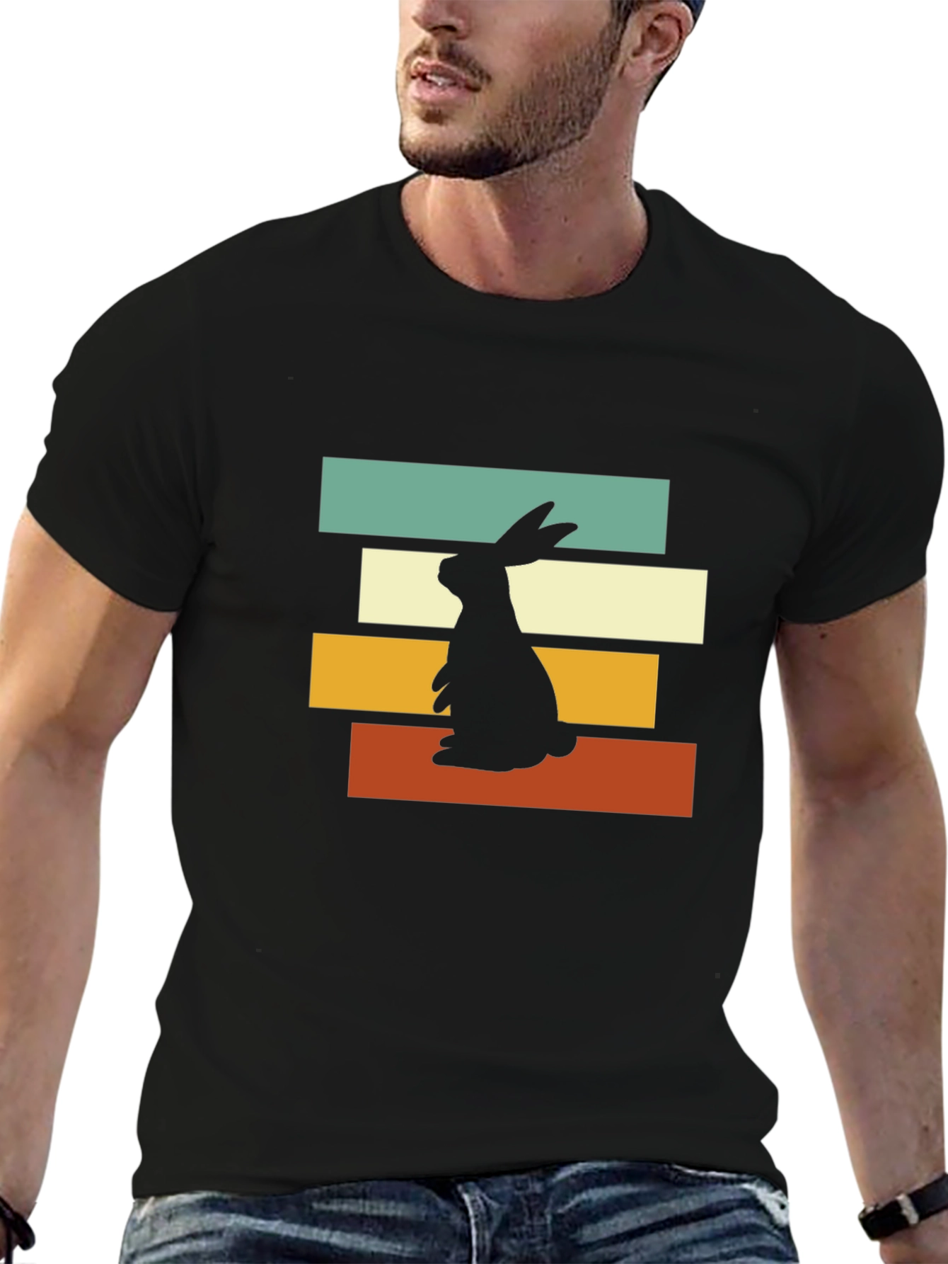 Camiseta Conejo Retro para Hombre - Diseño Casual
