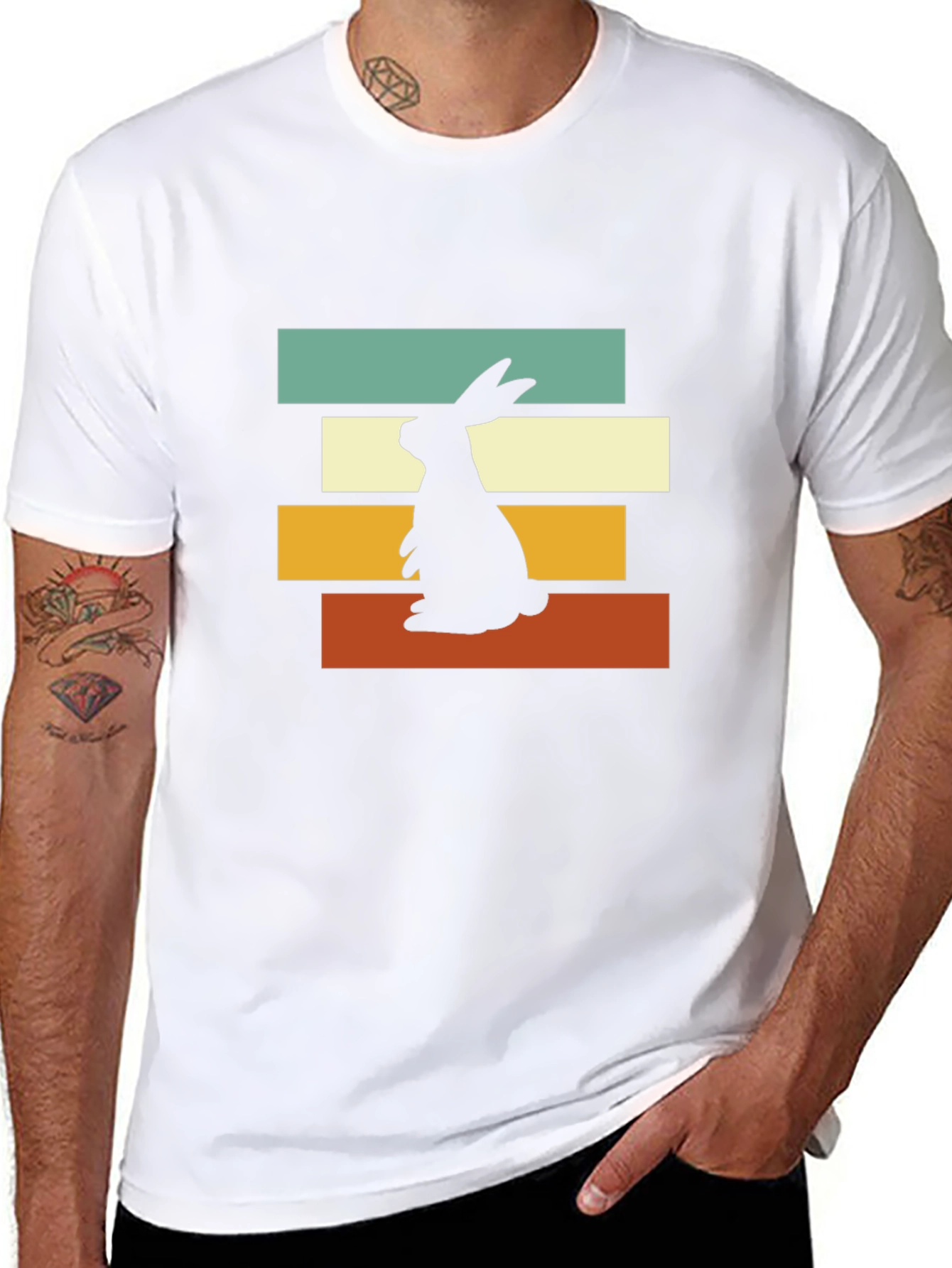 Camiseta Conejo Retro para Hombre - Diseño Casual