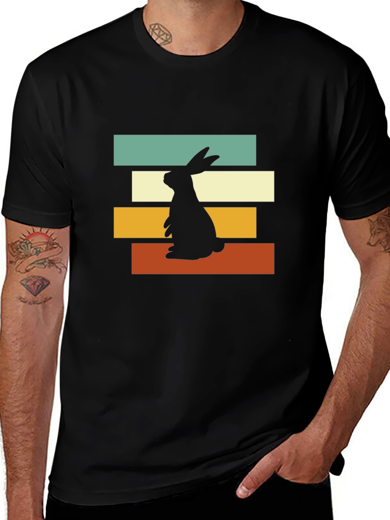 Camiseta Conejo Retro para Hombre - Diseño Casual