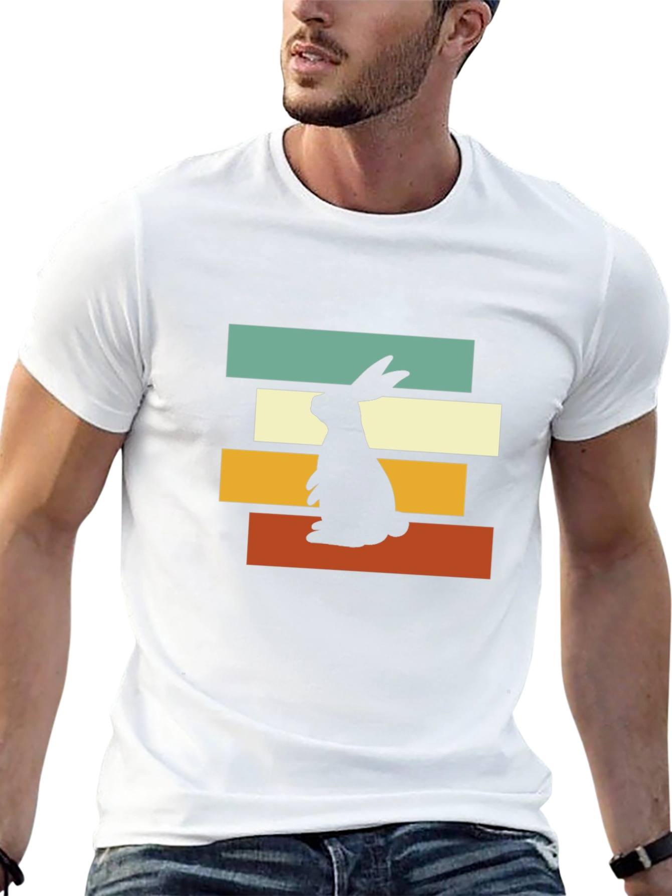 Camiseta Conejo Retro para Hombre - Diseño Casual