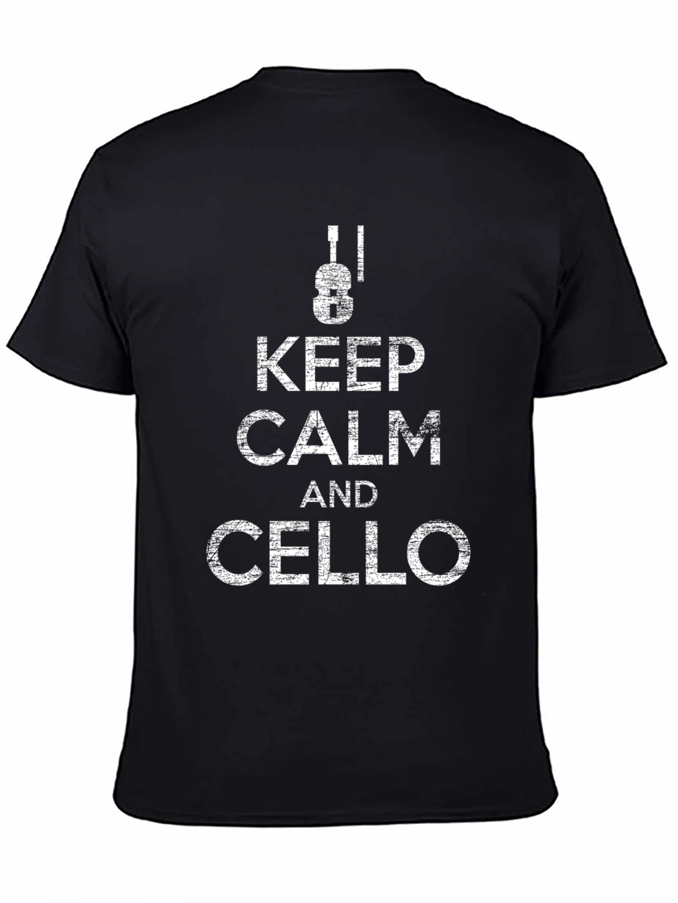 Camiseta Negra Keep Calm and Cello