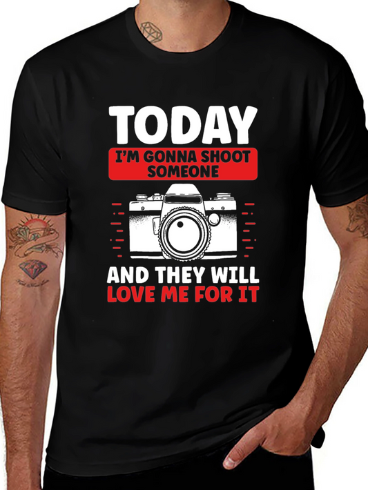 Camiseta Negra con Diseño de Fotografía
