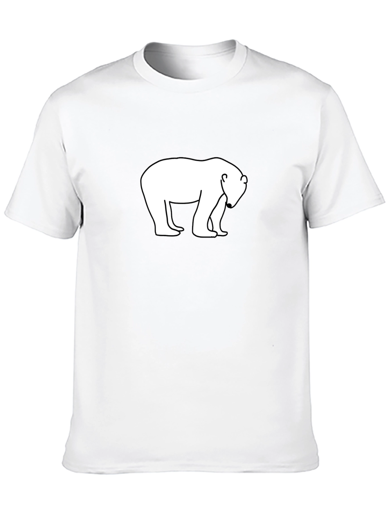 Camiseta Negra Oso Polar - Diseño Casual y Cómoda