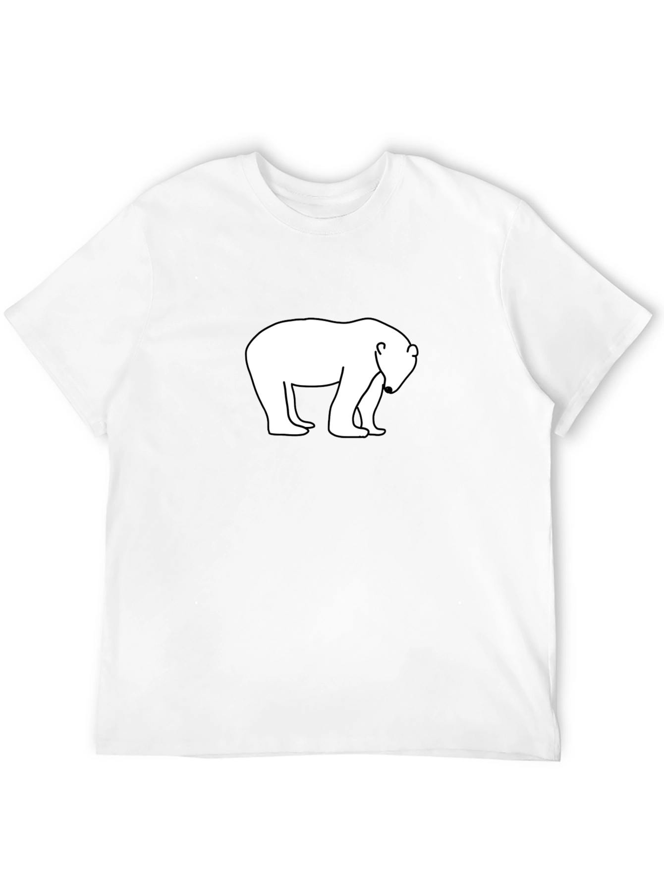 Camiseta Negra Oso Polar - Diseño Casual y Cómoda